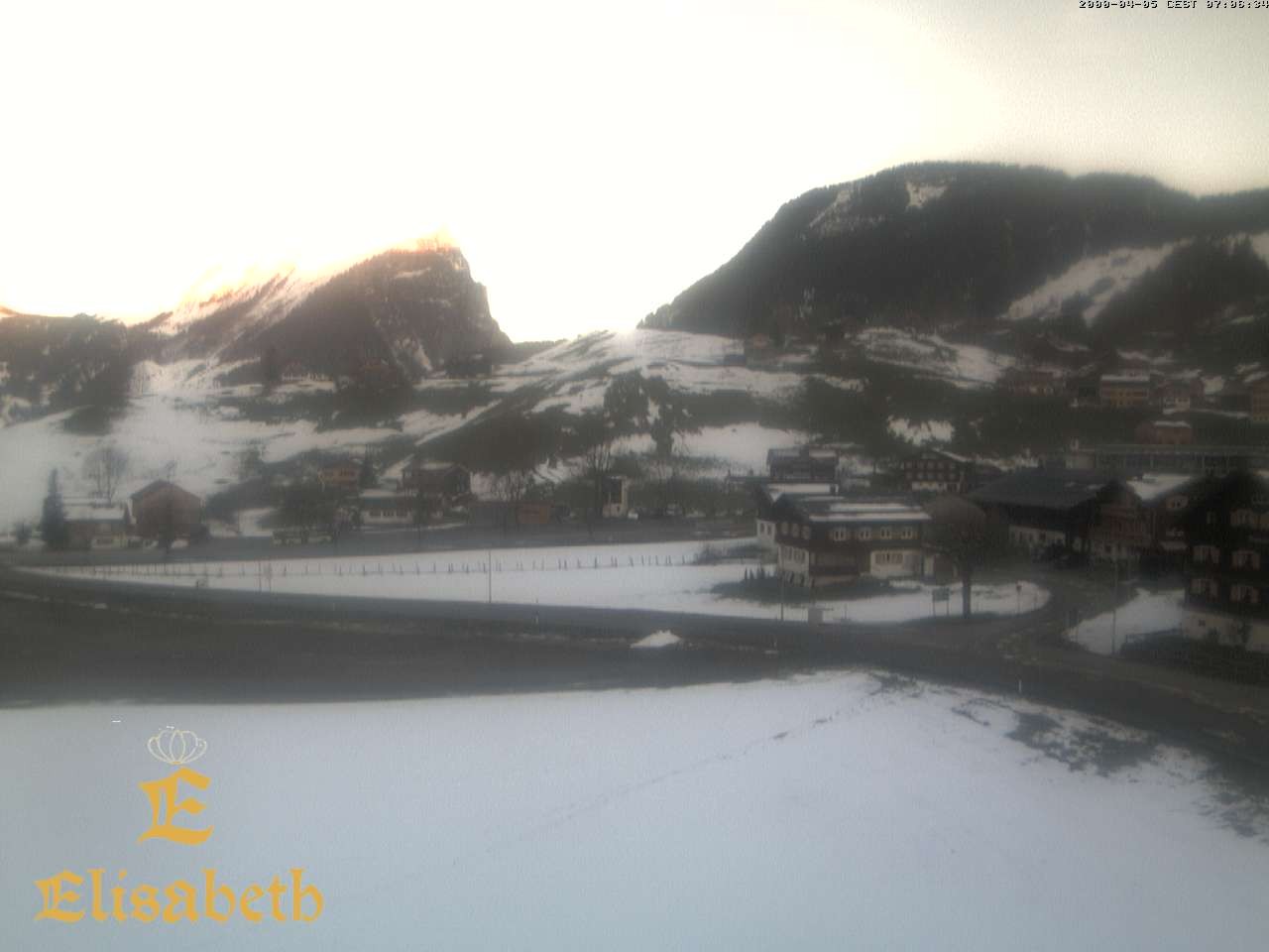 Archiv Foto Webcam Schoppernau: Ausblick Hotel Elisabeth