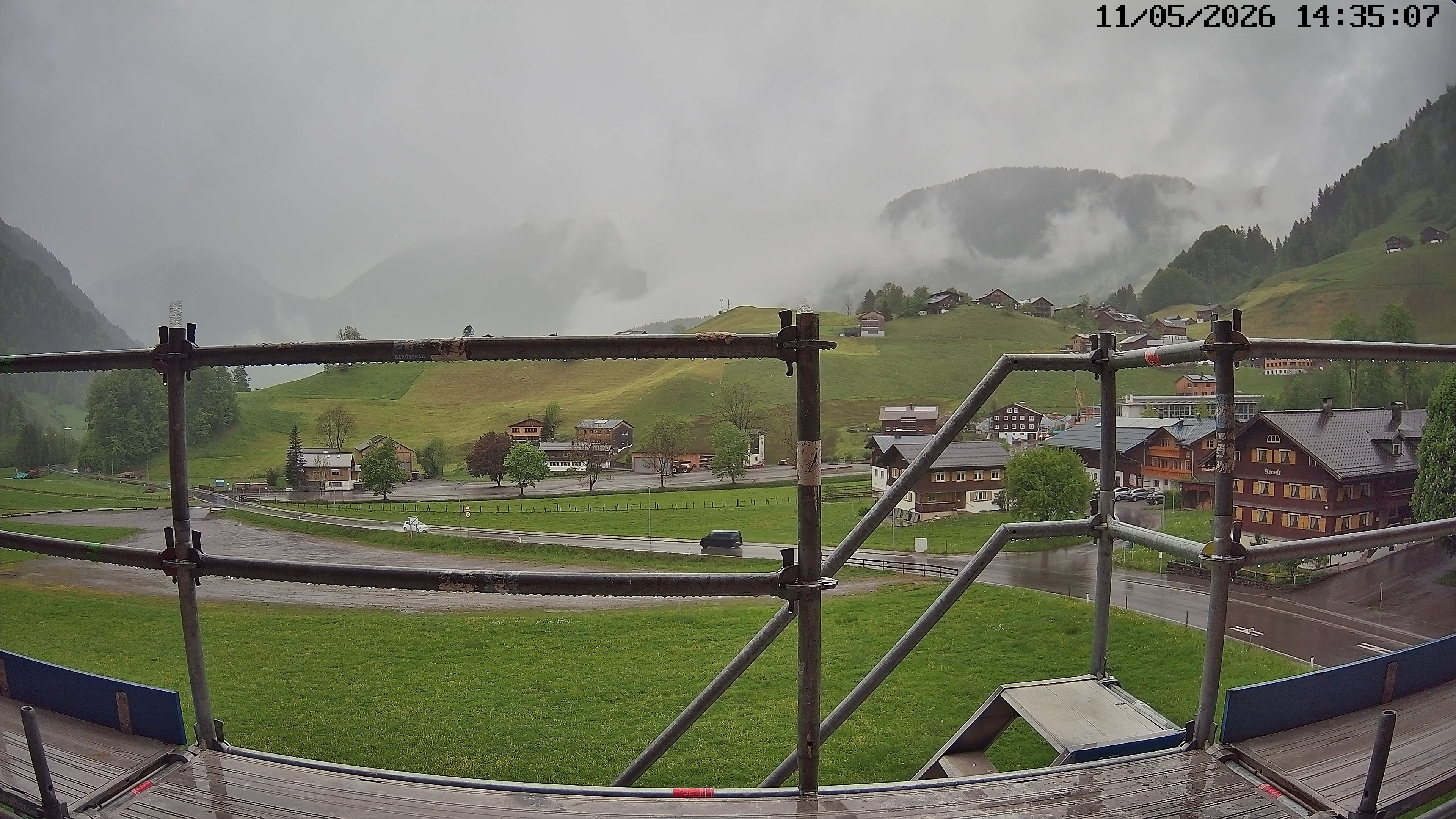 Archiv Foto Webcam Schoppernau: Ausblick Hotel Elisabeth