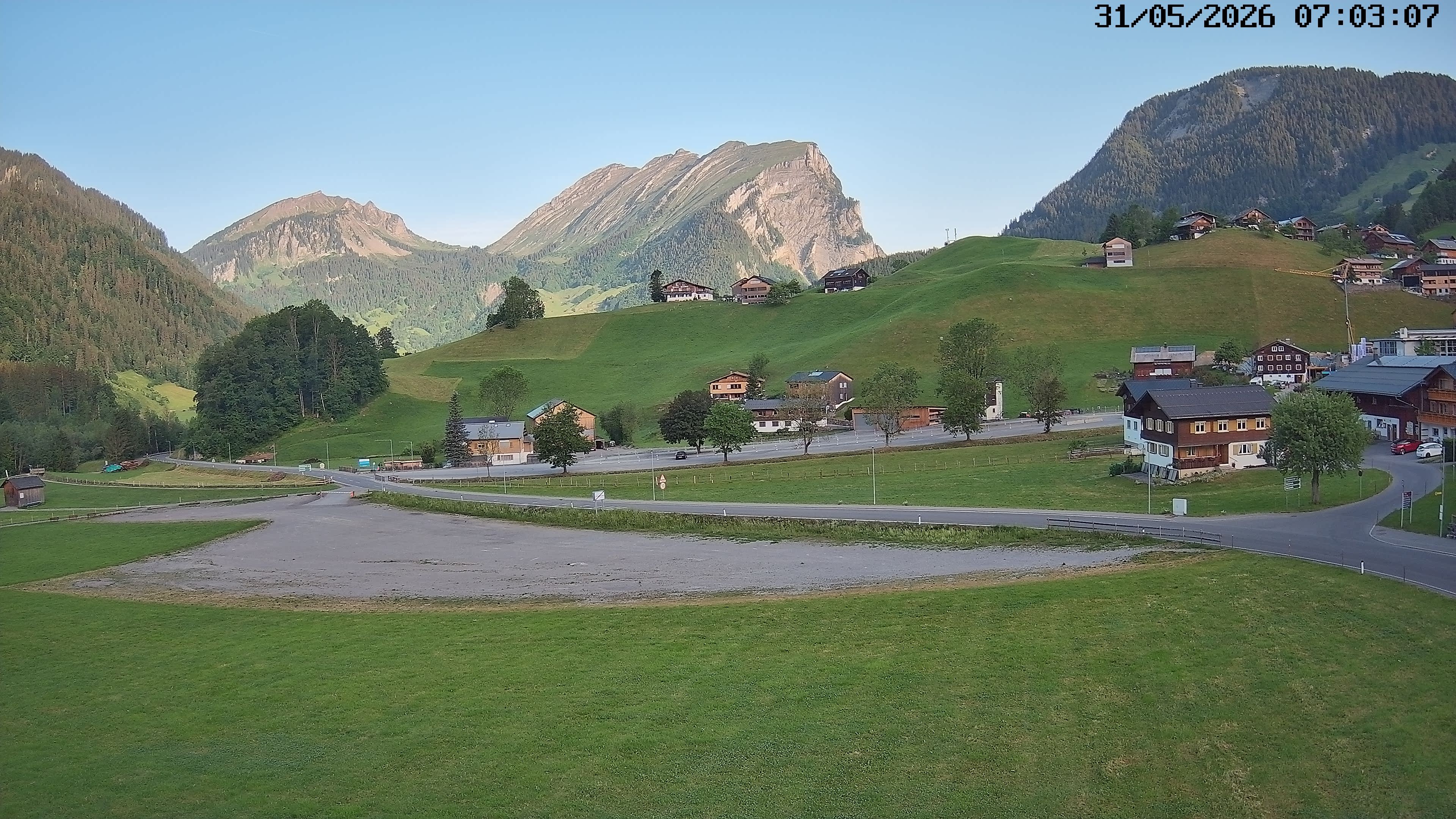 Archiv Foto Webcam Schoppernau: Ausblick Hotel Elisabeth