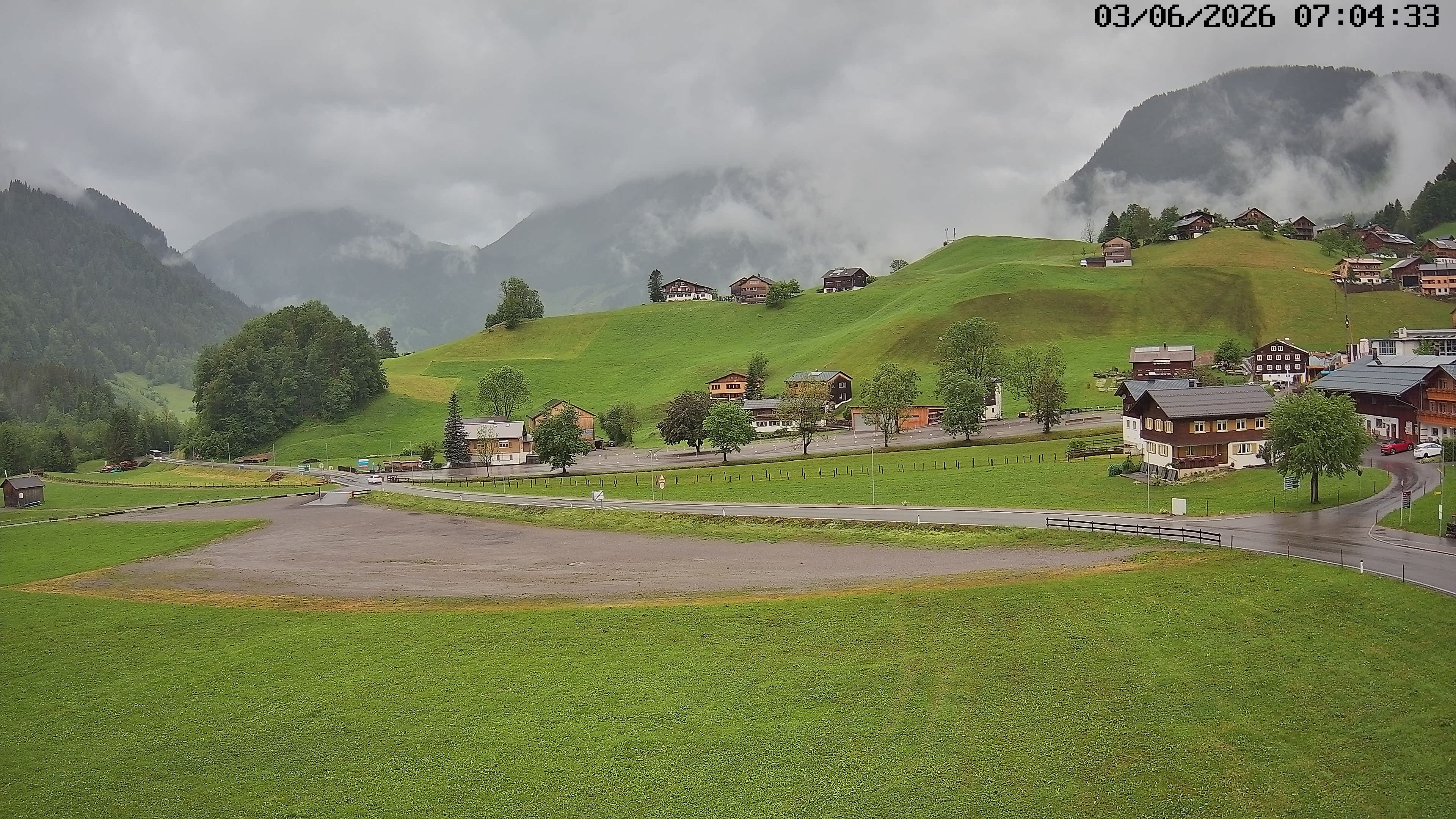 Archiv Foto Webcam Schoppernau: Ausblick Hotel Elisabeth