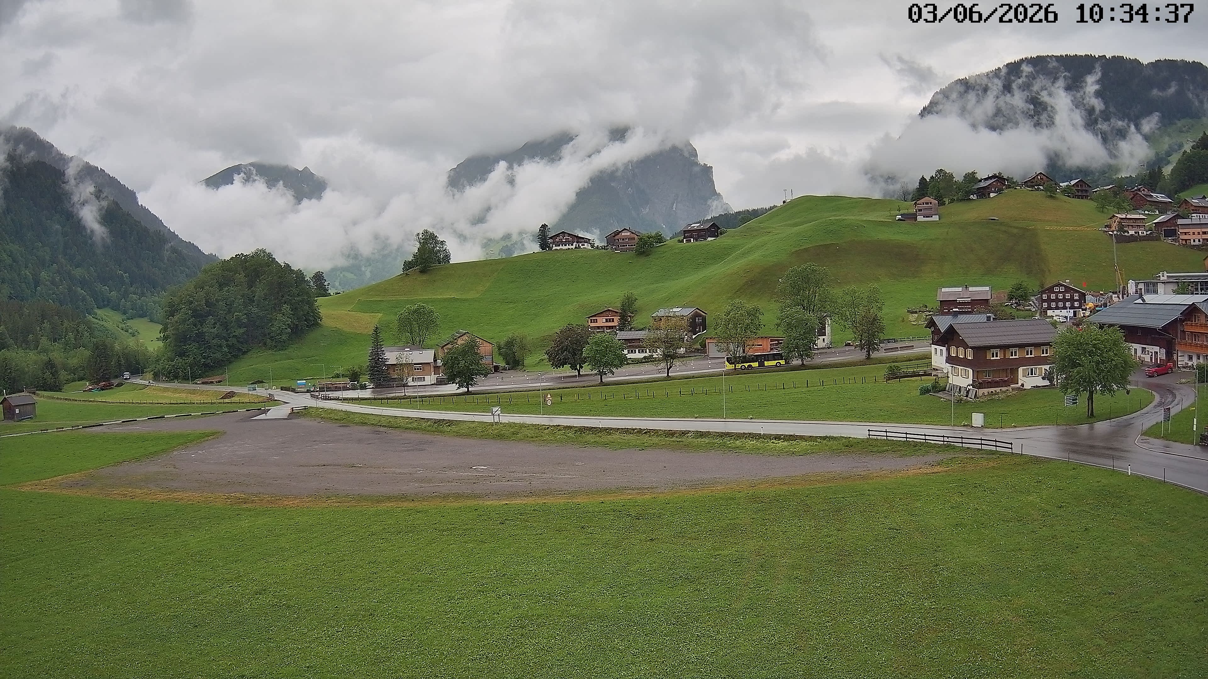 Archiv Foto Webcam Schoppernau: Ausblick Hotel Elisabeth