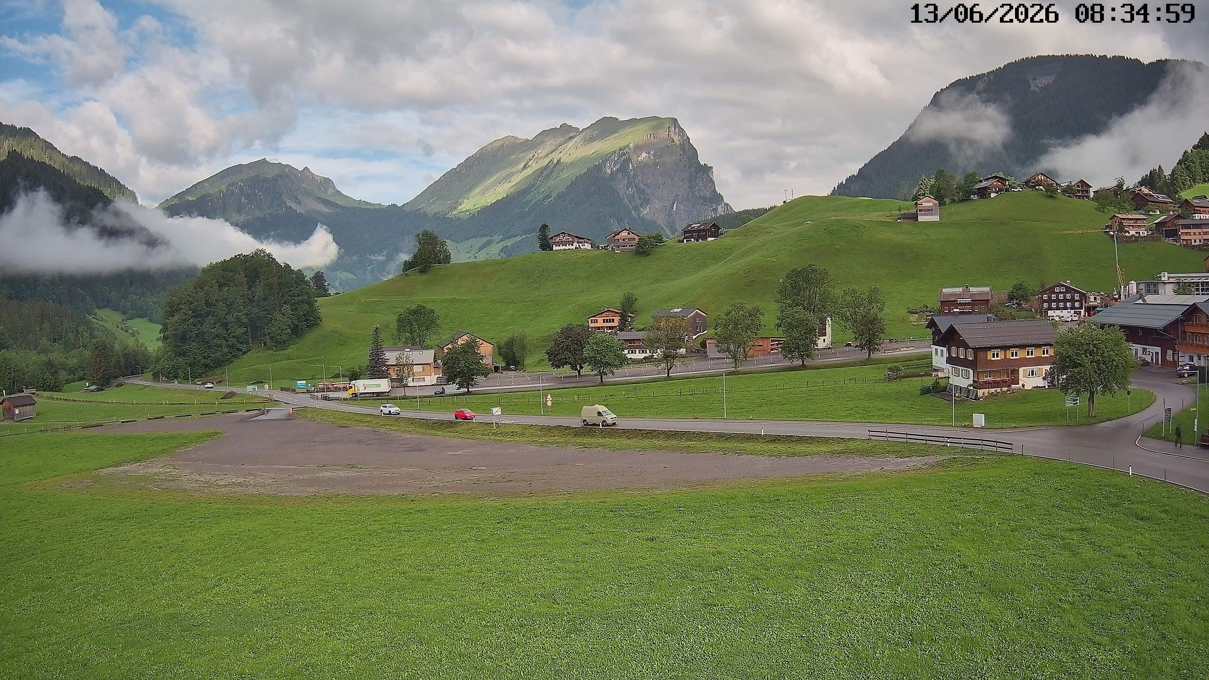 Archiv Foto Webcam Schoppernau: Ausblick Hotel Elisabeth