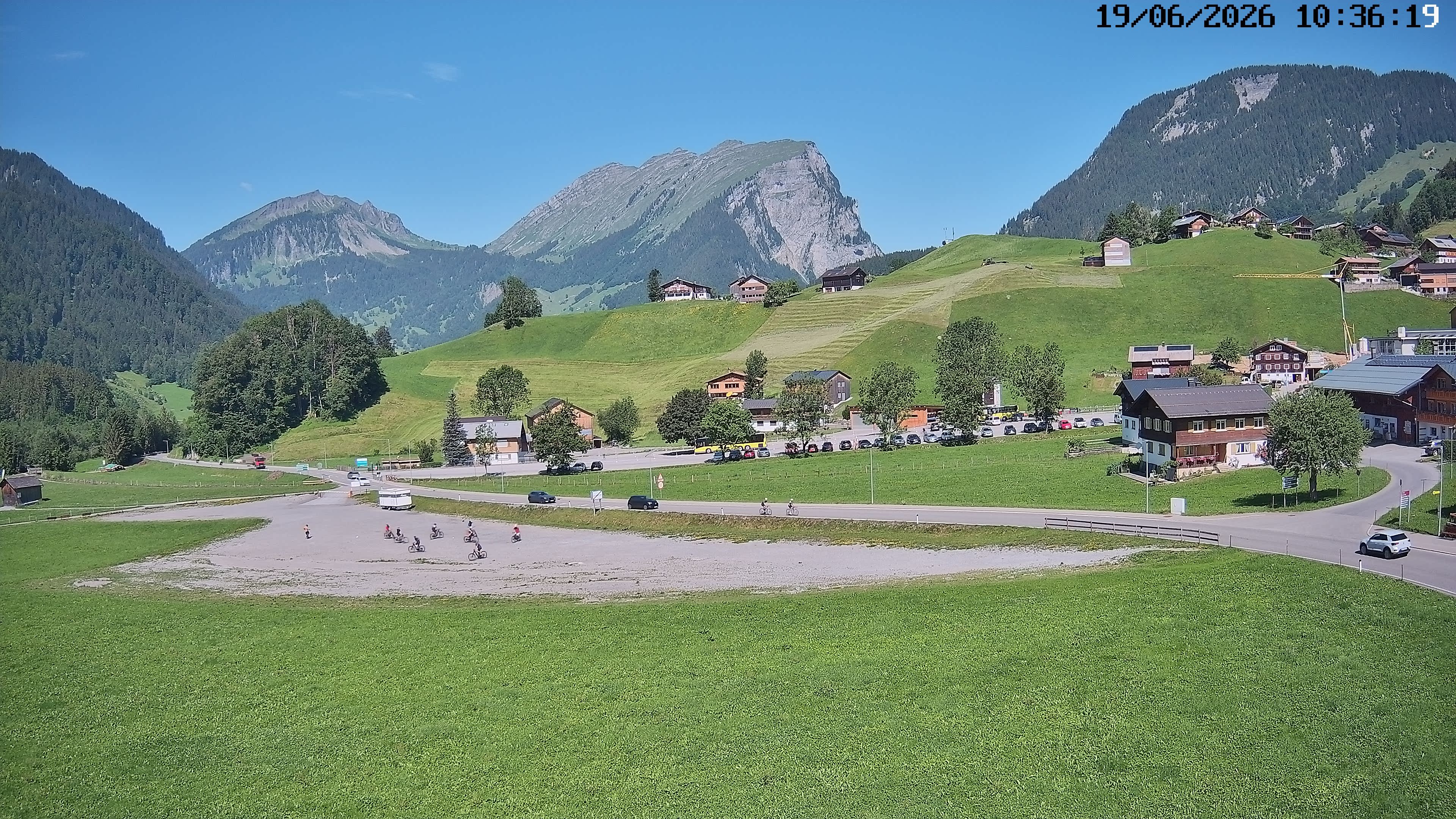 Archiv Foto Webcam Schoppernau: Ausblick Hotel Elisabeth