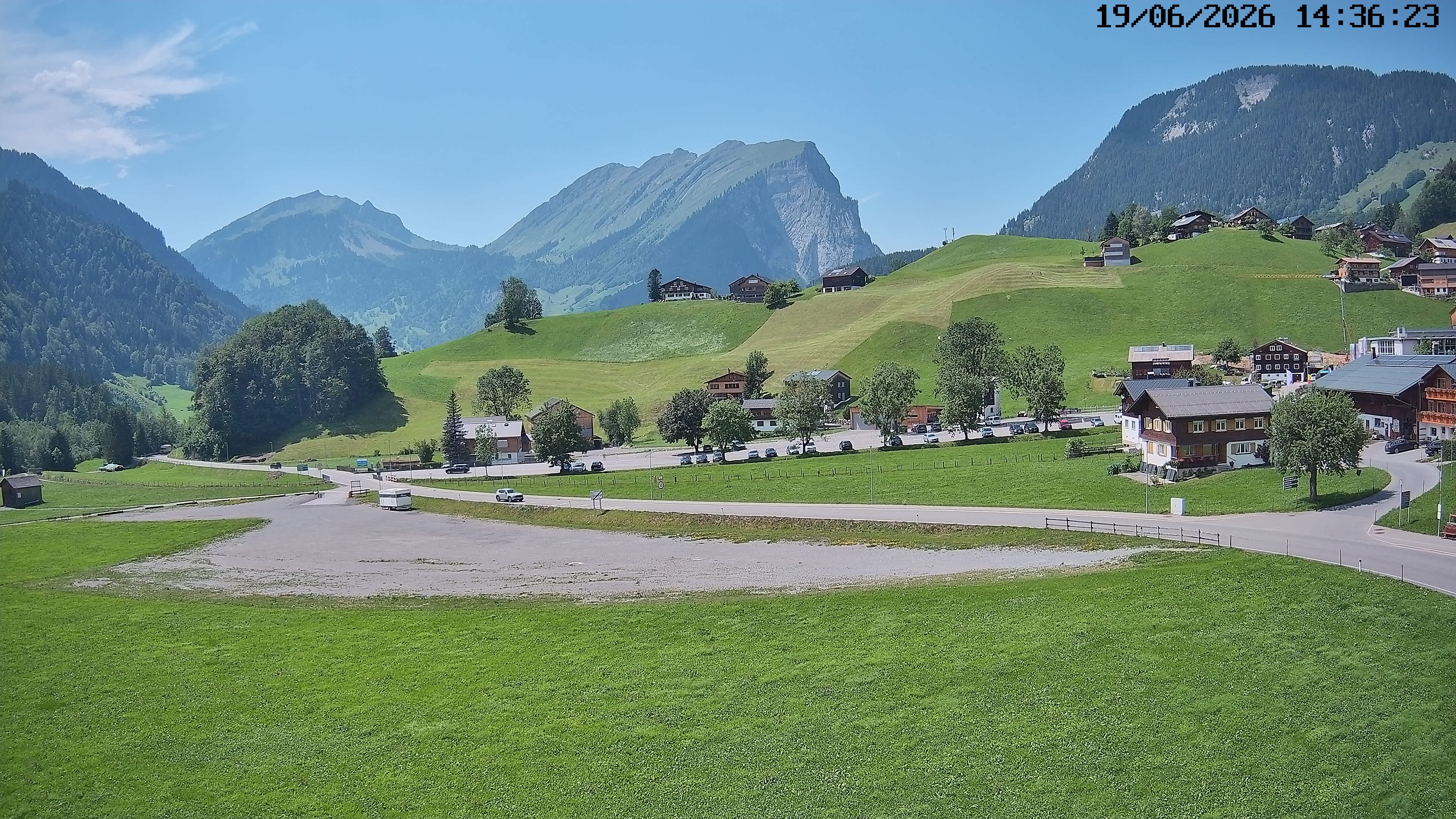 Archiv Foto Webcam Schoppernau: Ausblick Hotel Elisabeth