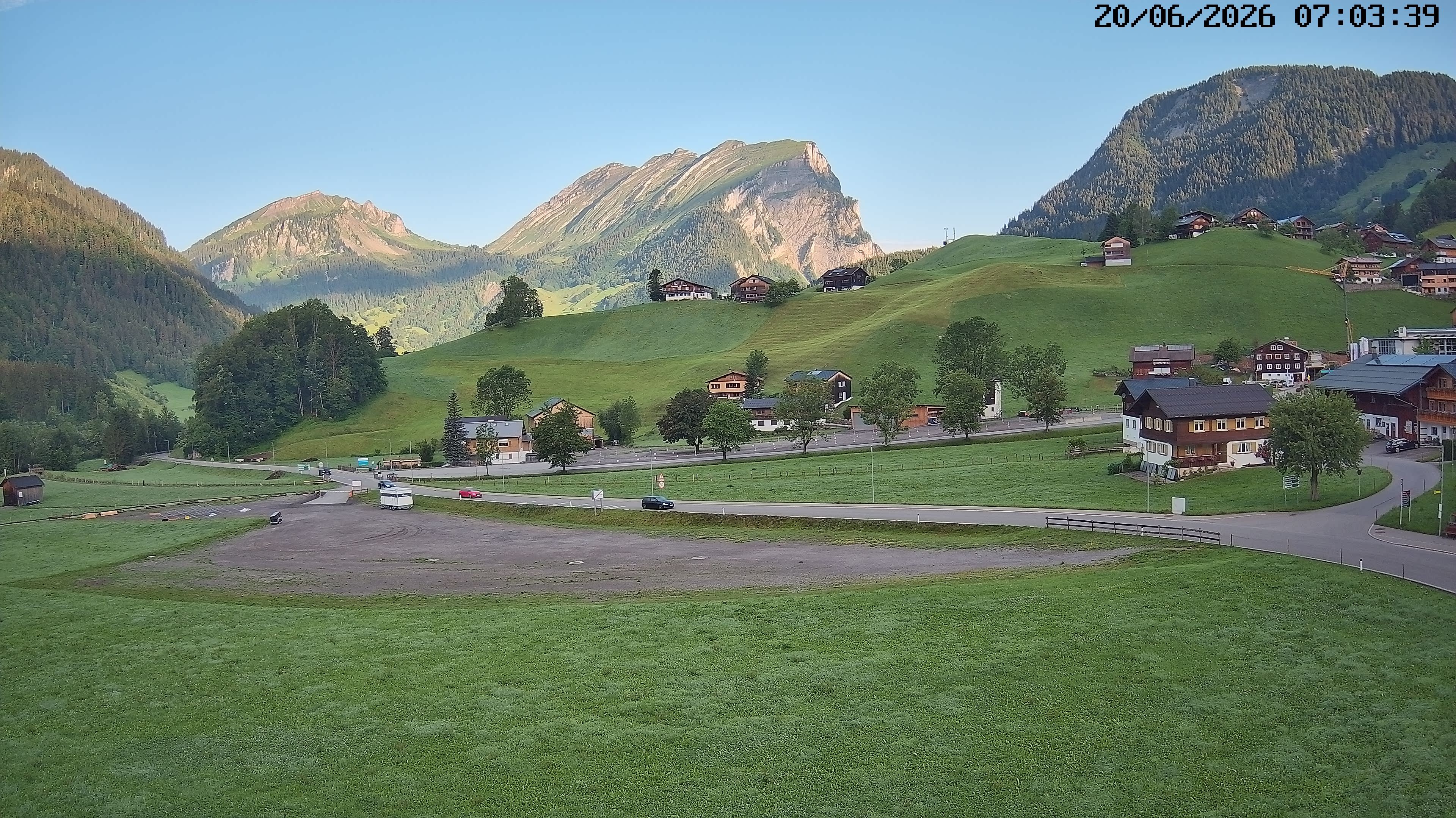 Archiv Foto Webcam Schoppernau: Ausblick Hotel Elisabeth