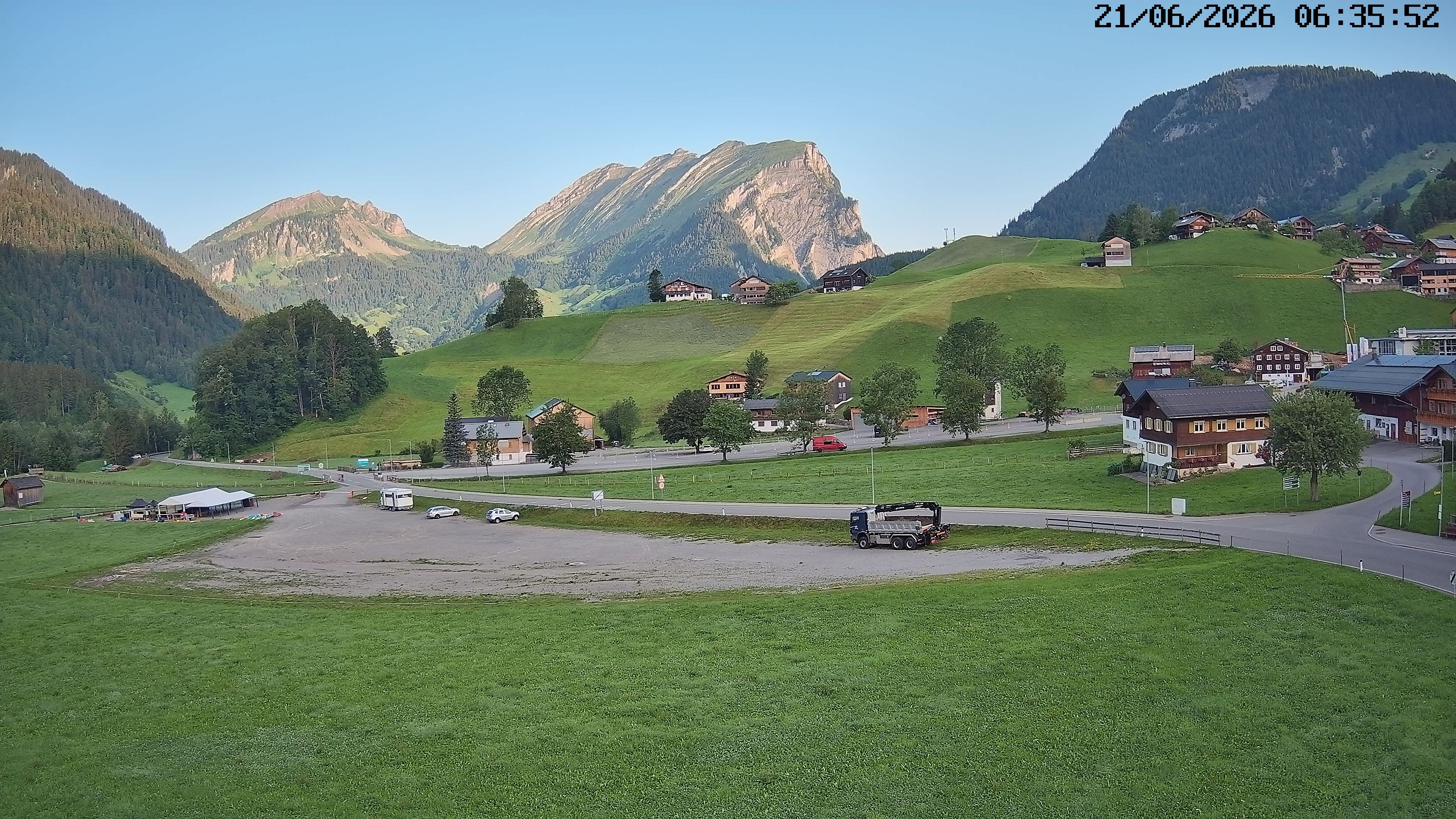 Archiv Foto Webcam Schoppernau: Ausblick Hotel Elisabeth
