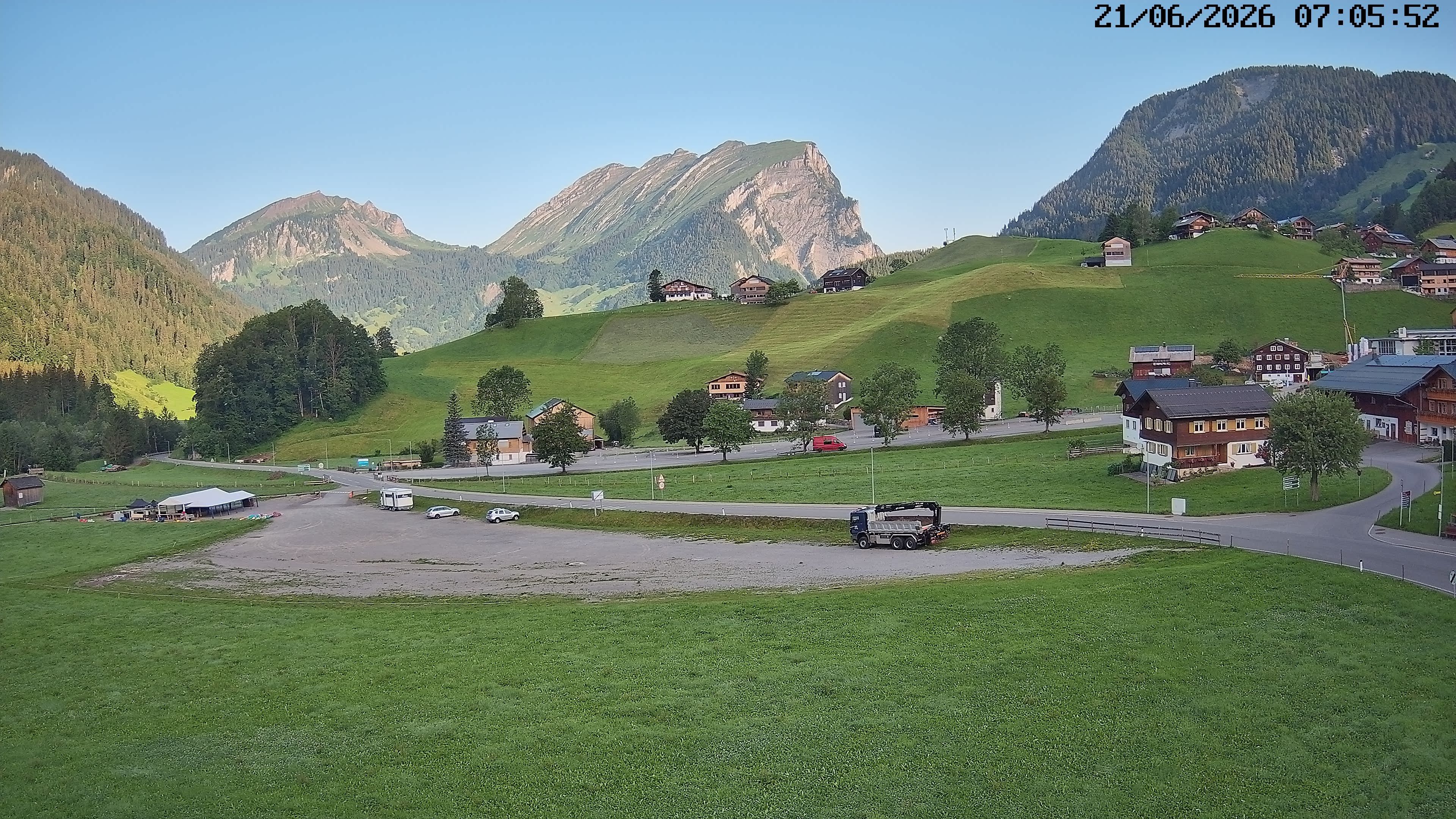 Archiv Foto Webcam Schoppernau: Ausblick Hotel Elisabeth