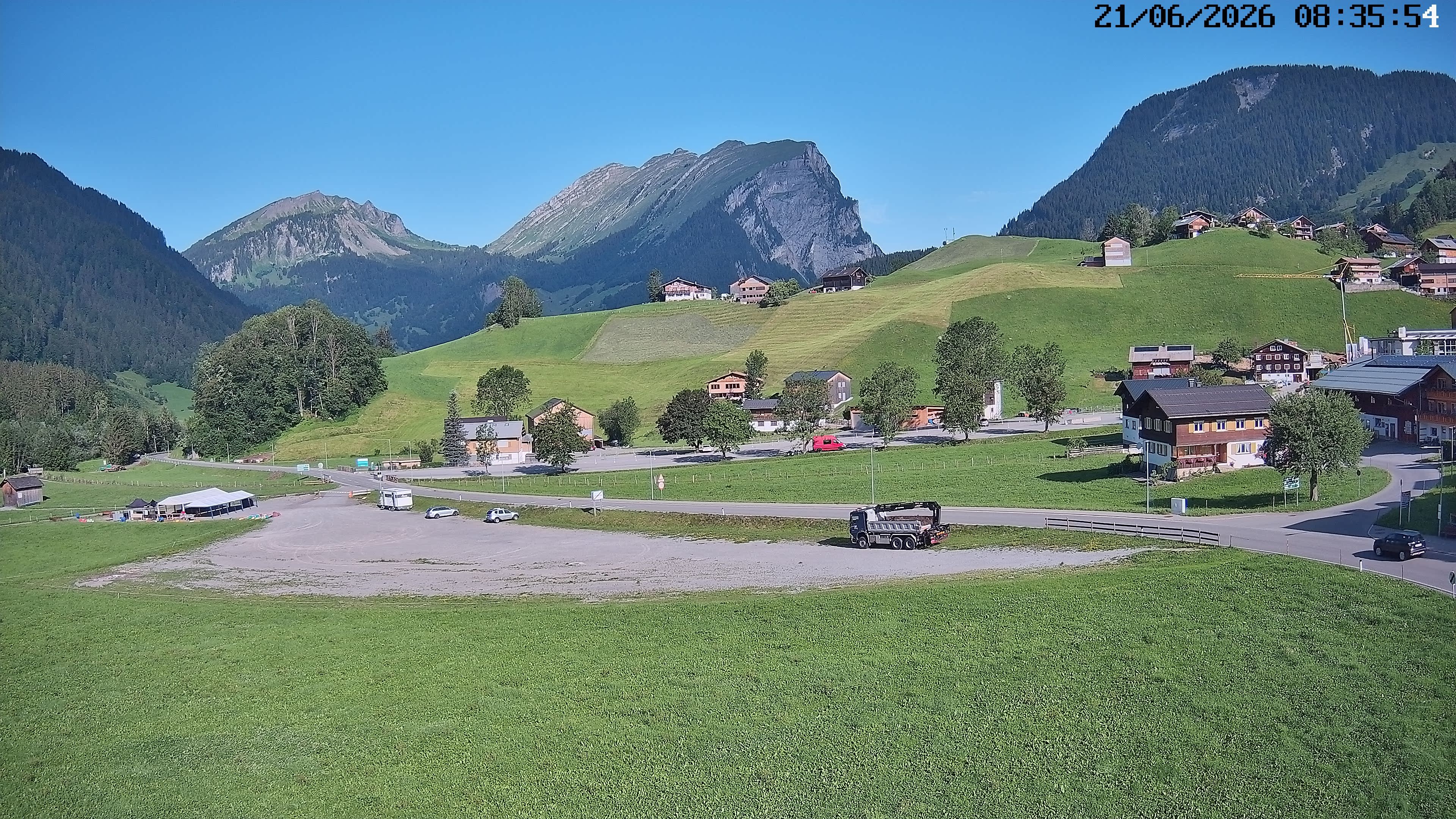 Archiv Foto Webcam Schoppernau: Ausblick Hotel Elisabeth