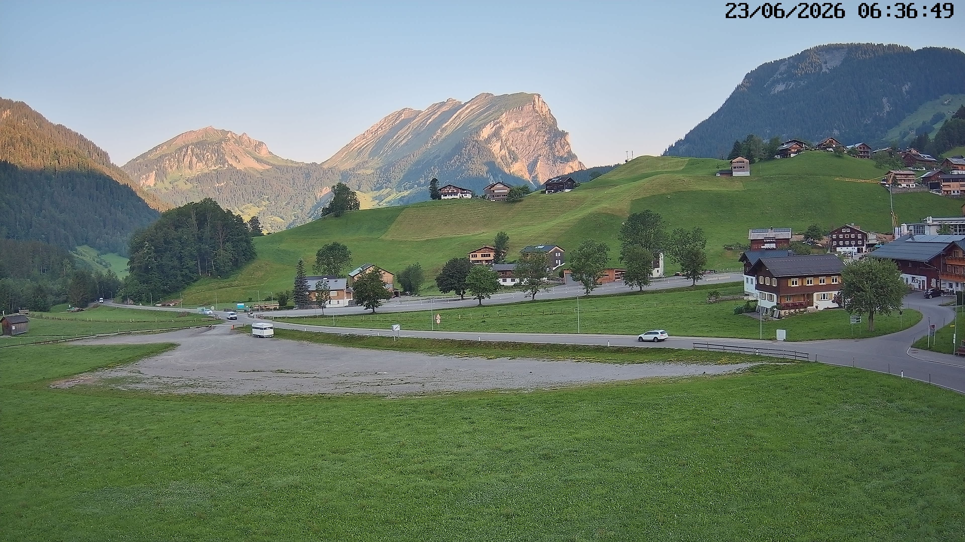 Archiv Foto Webcam Schoppernau: Ausblick Hotel Elisabeth