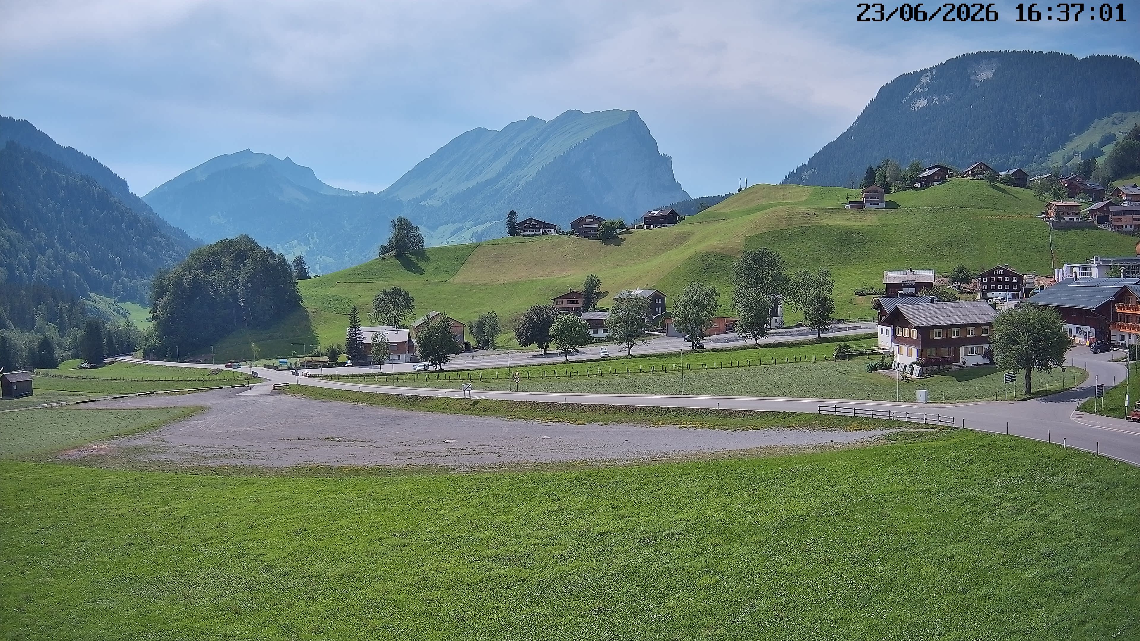Archiv Foto Webcam Schoppernau: Ausblick Hotel Elisabeth