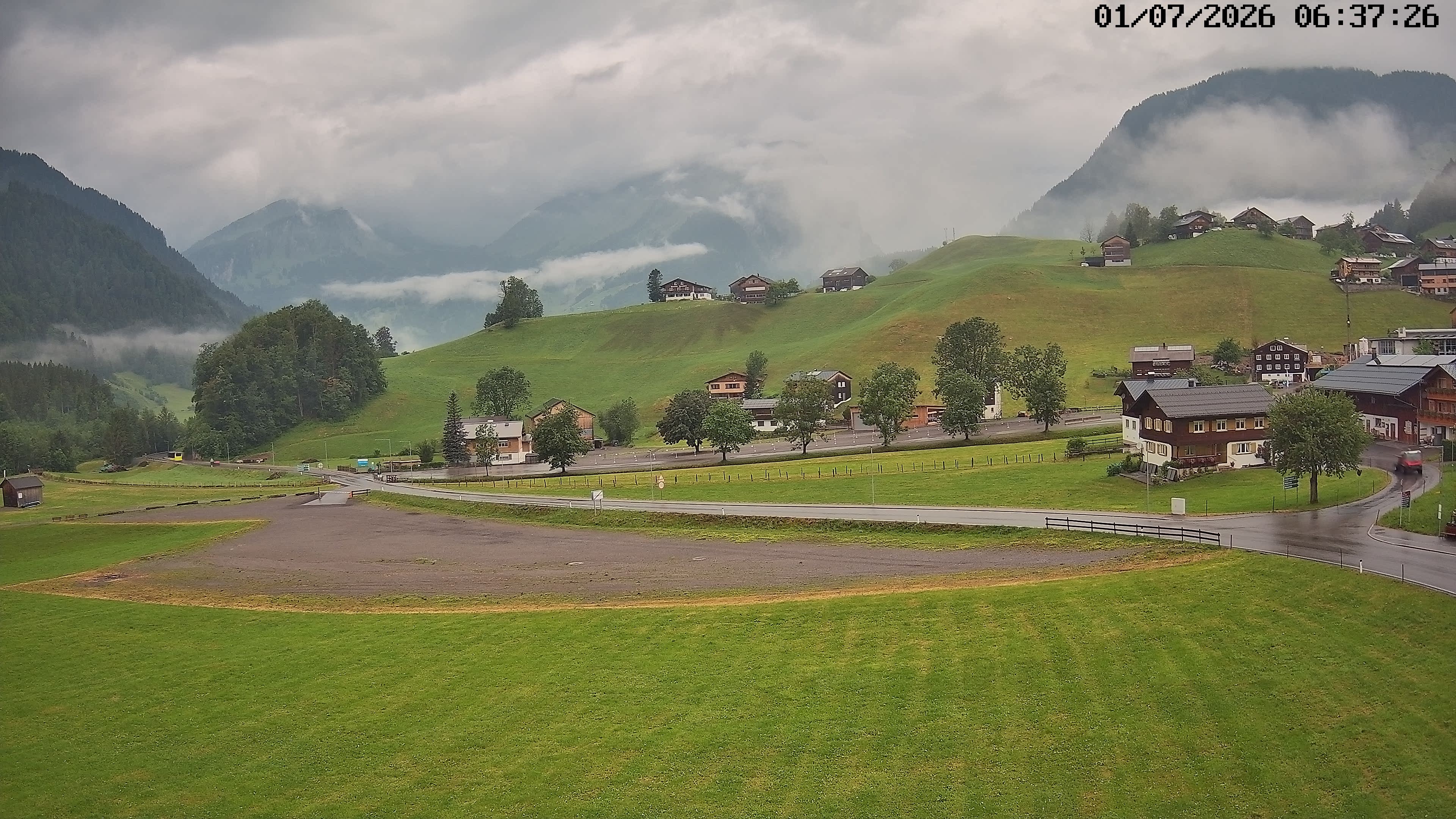 Archiv Foto Webcam Schoppernau: Ausblick Hotel Elisabeth