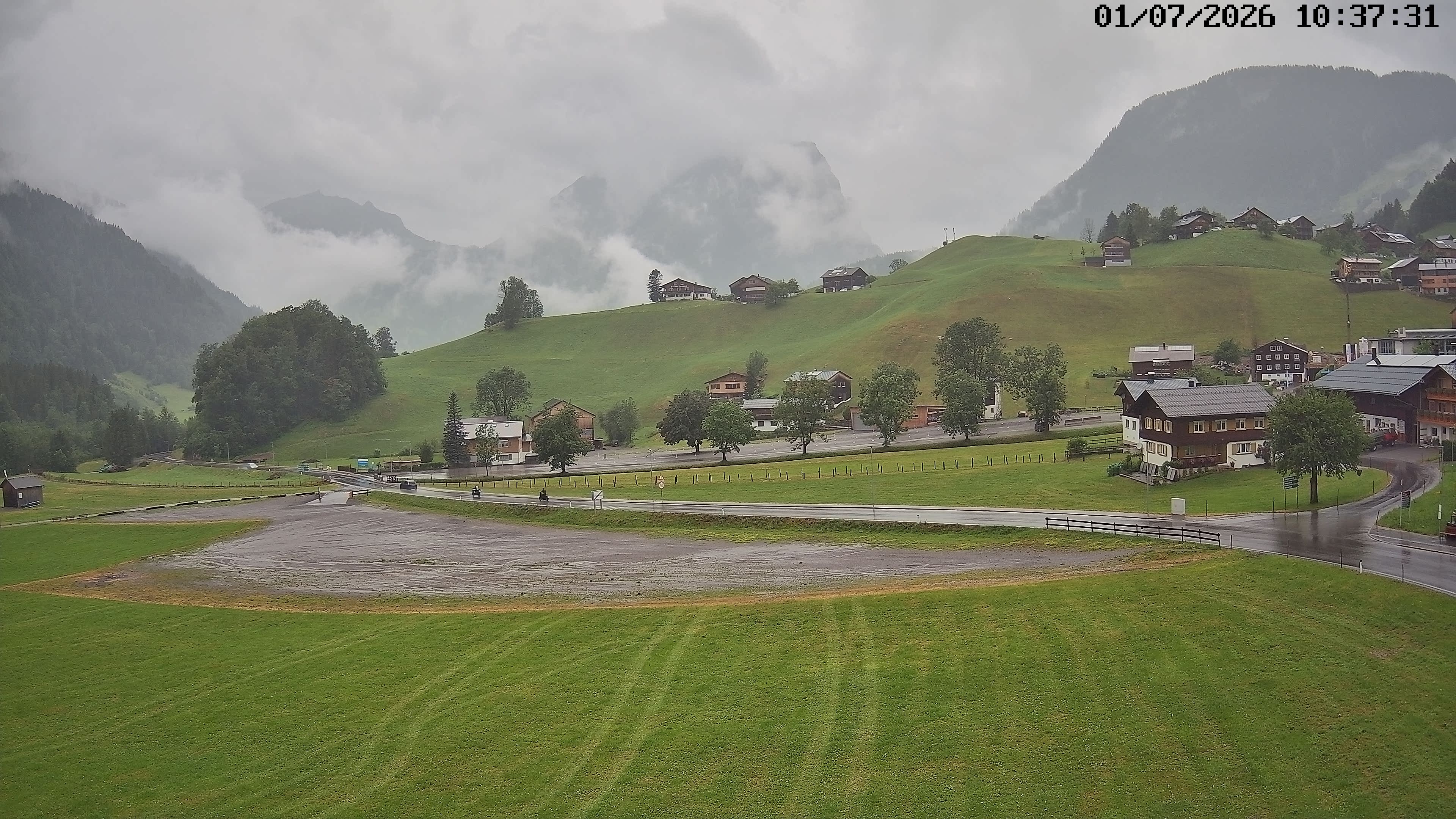 Archiv Foto Webcam Schoppernau: Ausblick Hotel Elisabeth