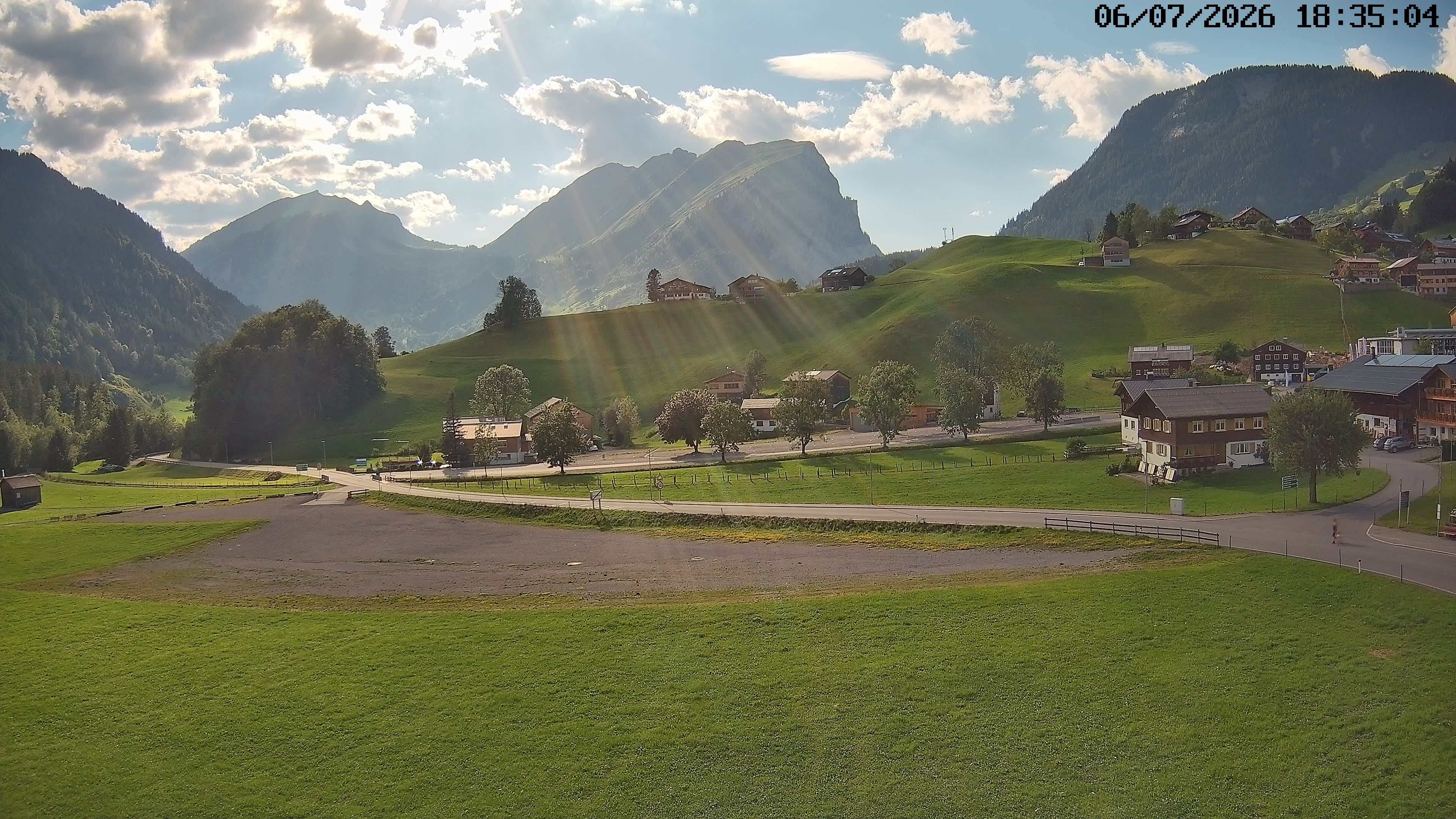 Archiv Foto Webcam Schoppernau: Ausblick Hotel Elisabeth