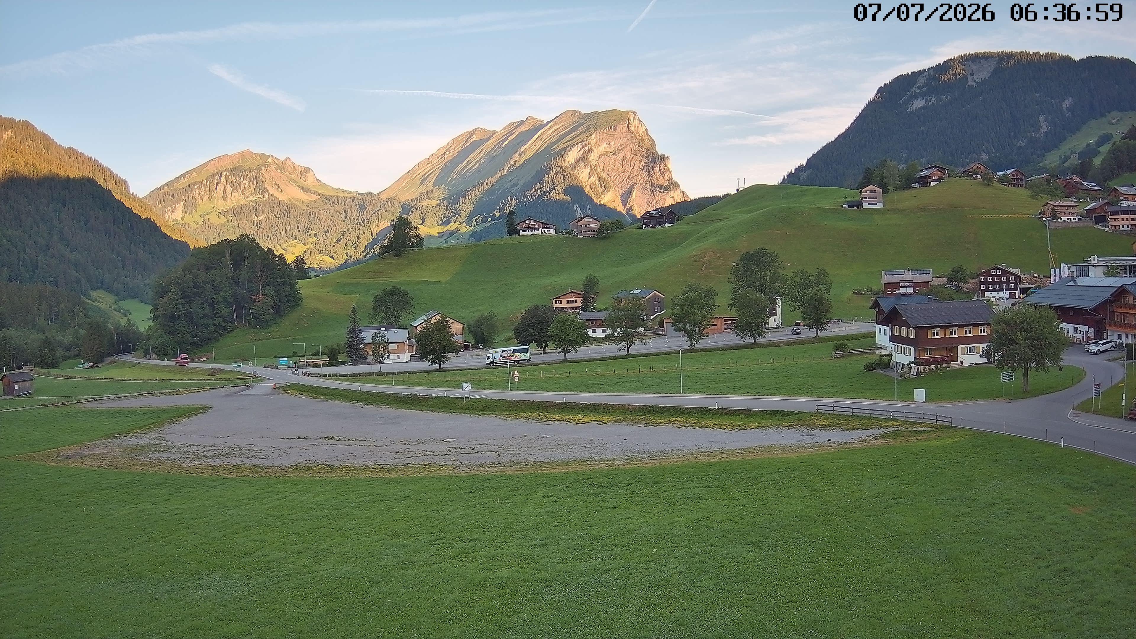 Archiv Foto Webcam Schoppernau: Ausblick Hotel Elisabeth