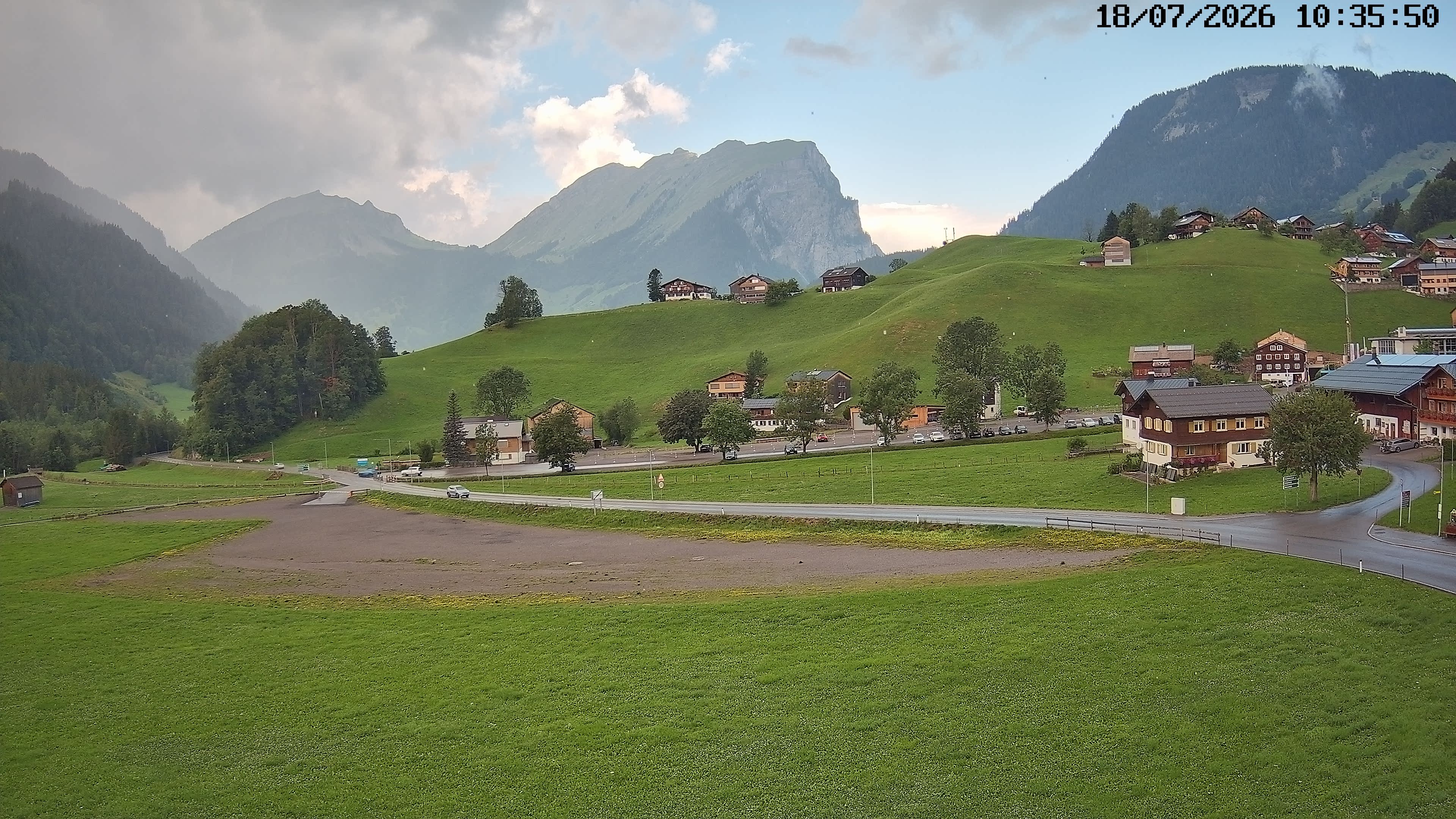 Archiv Foto Webcam Schoppernau: Ausblick Hotel Elisabeth
