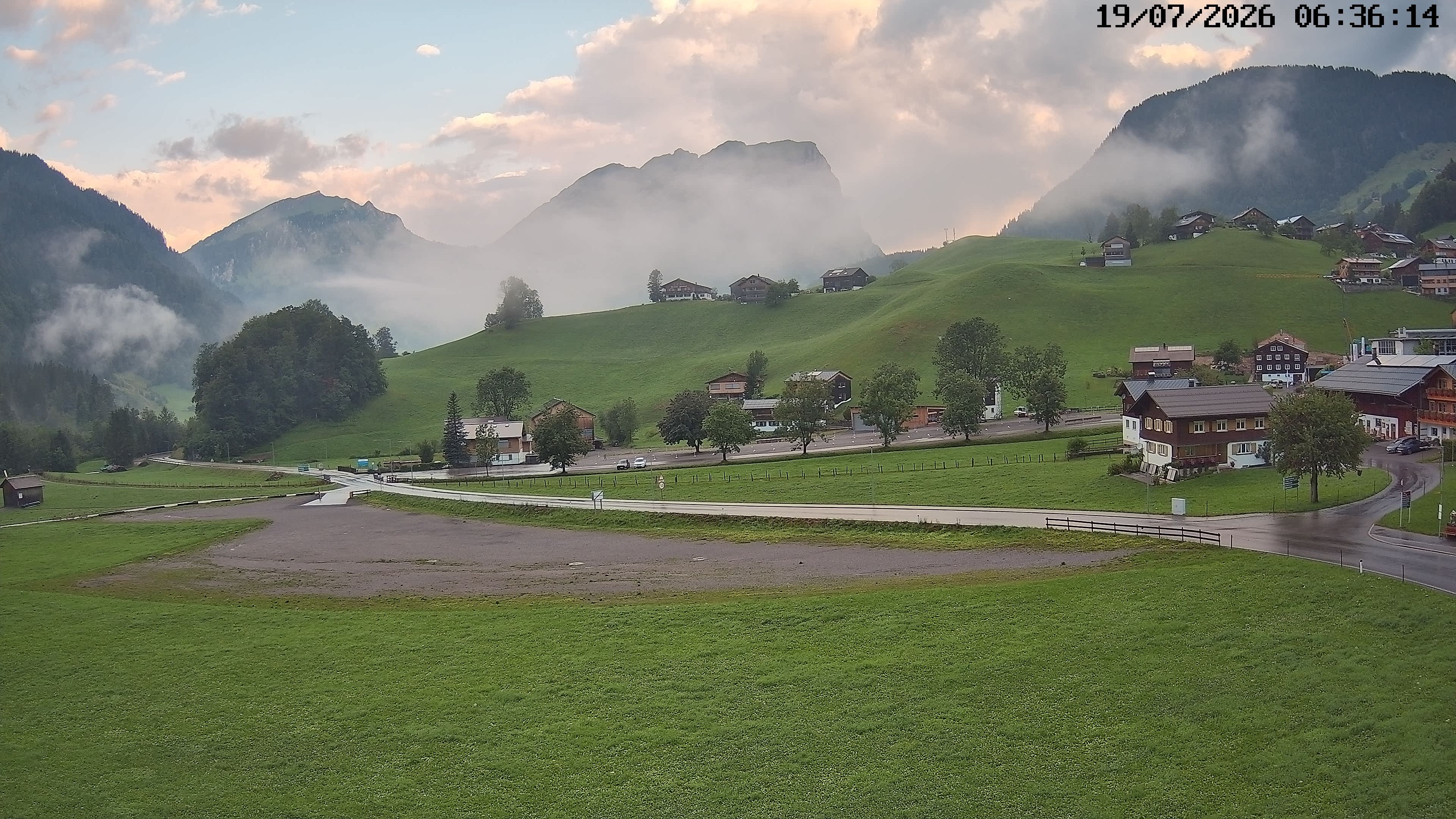 Archiv Foto Webcam Schoppernau: Ausblick Hotel Elisabeth