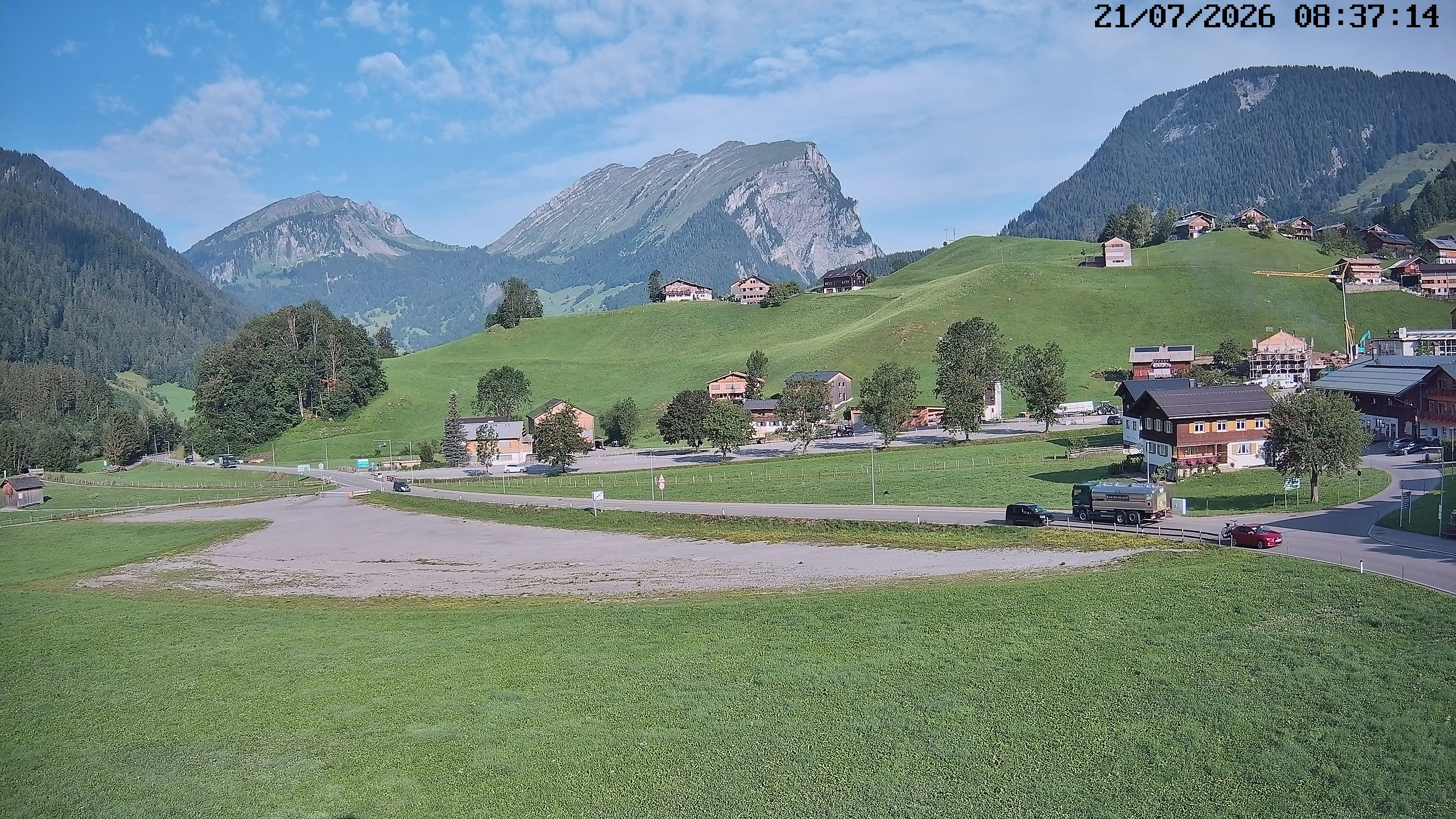 Archiv Foto Webcam Schoppernau: Ausblick Hotel Elisabeth
