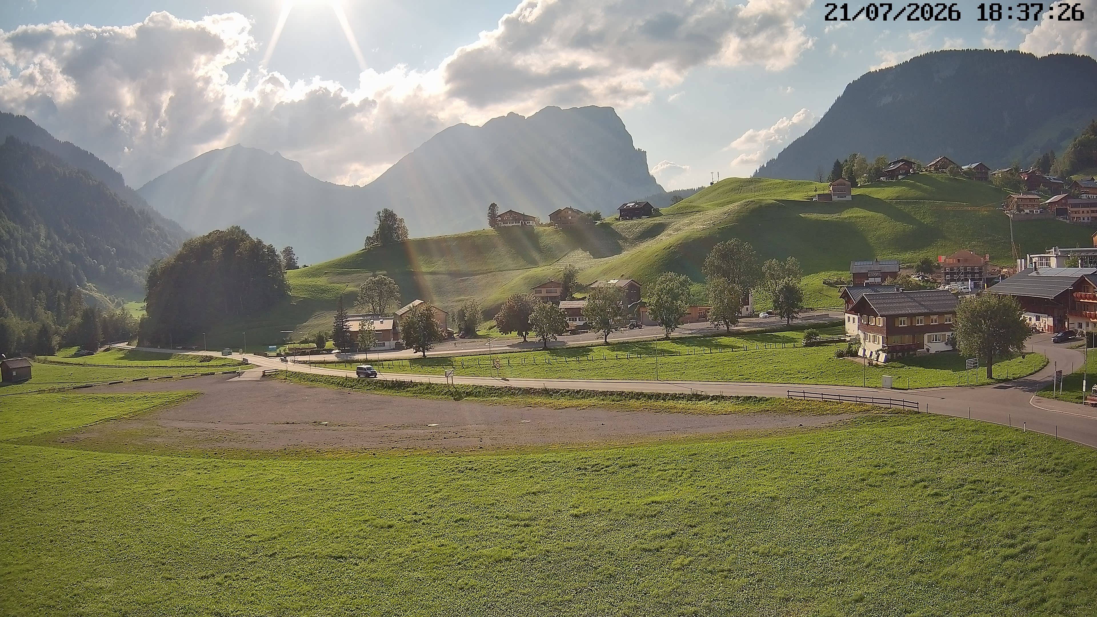Archiv Foto Webcam Schoppernau: Ausblick Hotel Elisabeth