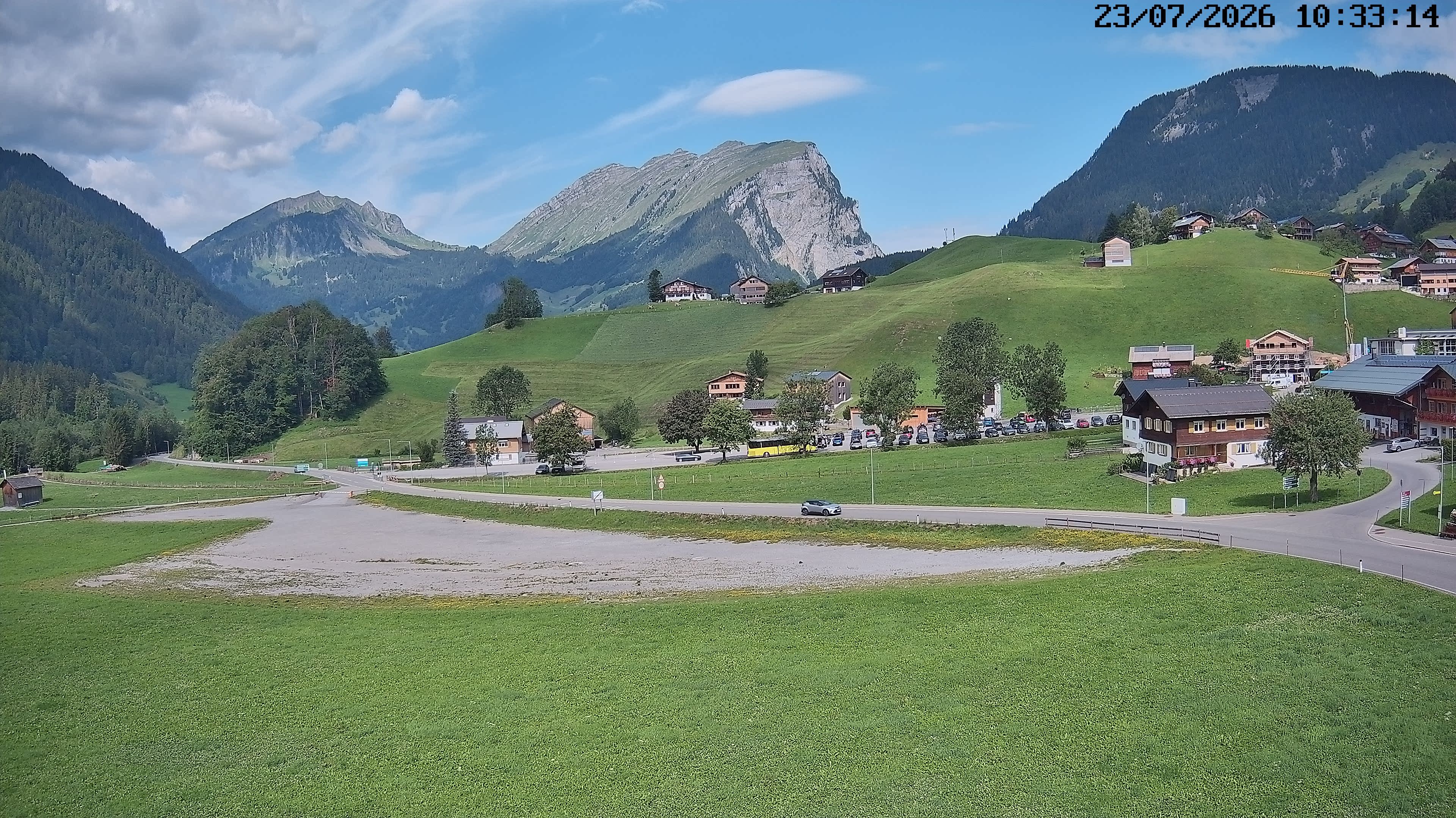 Archiv Foto Webcam Schoppernau: Ausblick Hotel Elisabeth