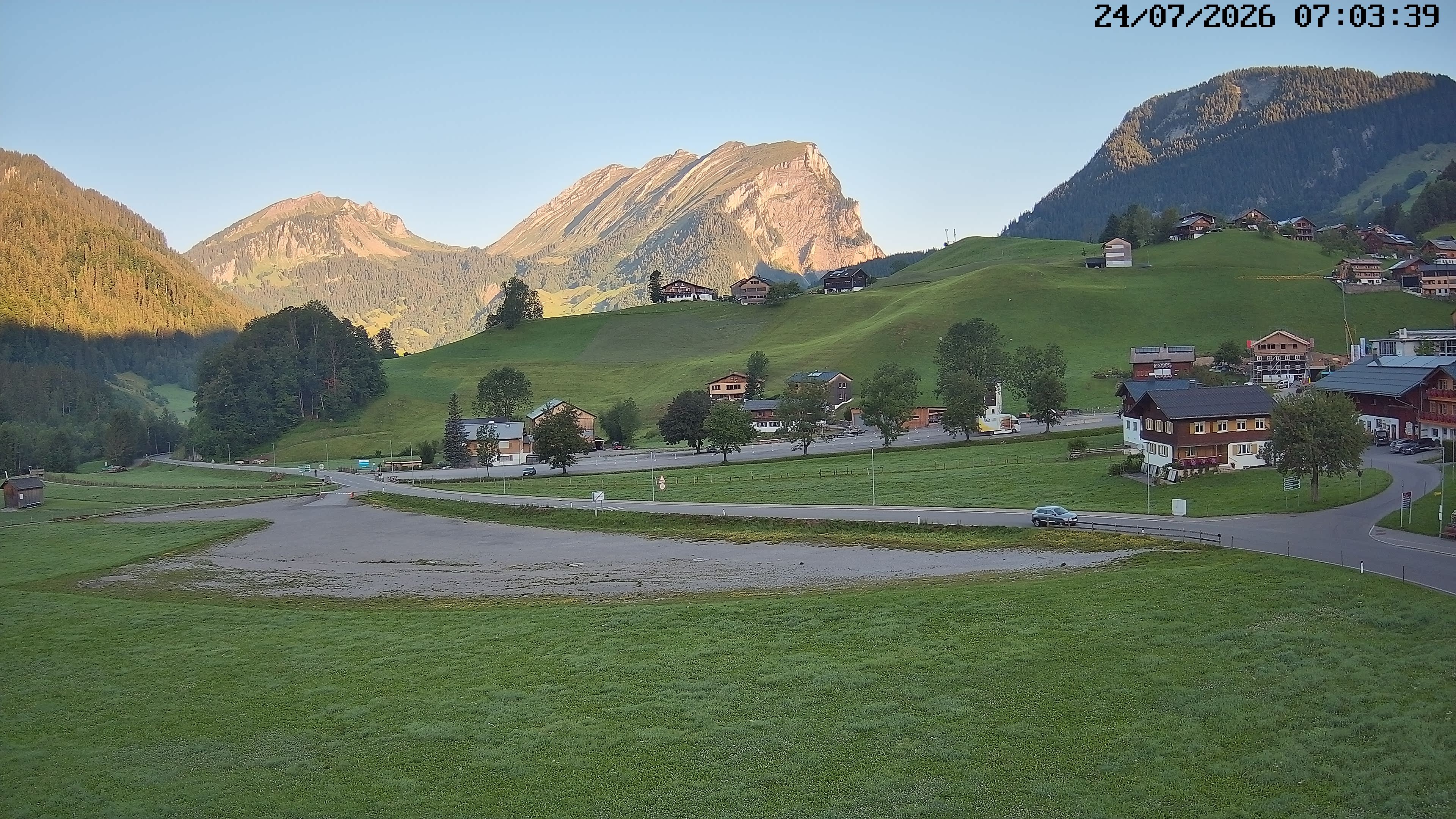 Archiv Foto Webcam Schoppernau: Ausblick Hotel Elisabeth