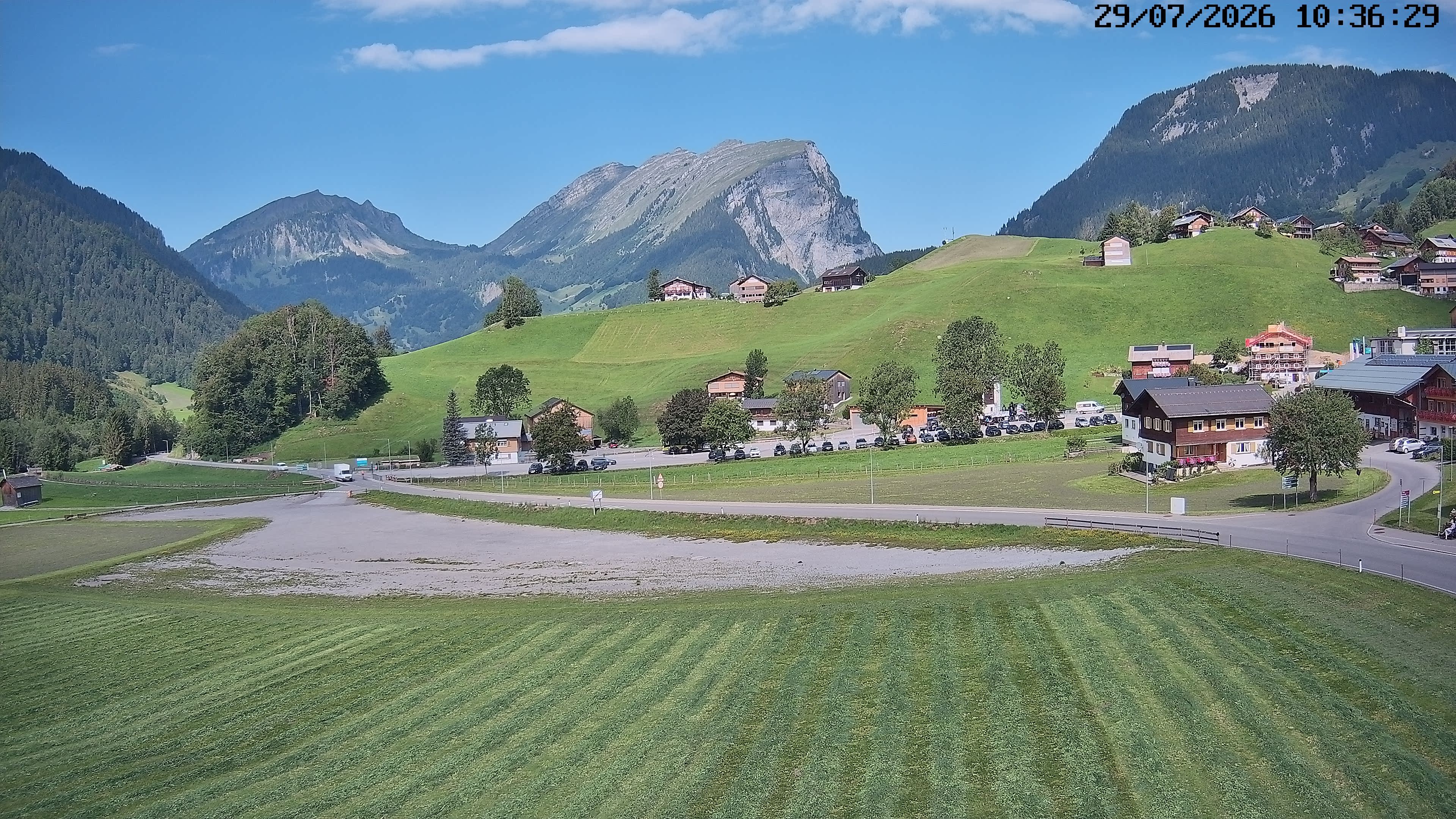 Archiv Foto Webcam Schoppernau: Ausblick Hotel Elisabeth
