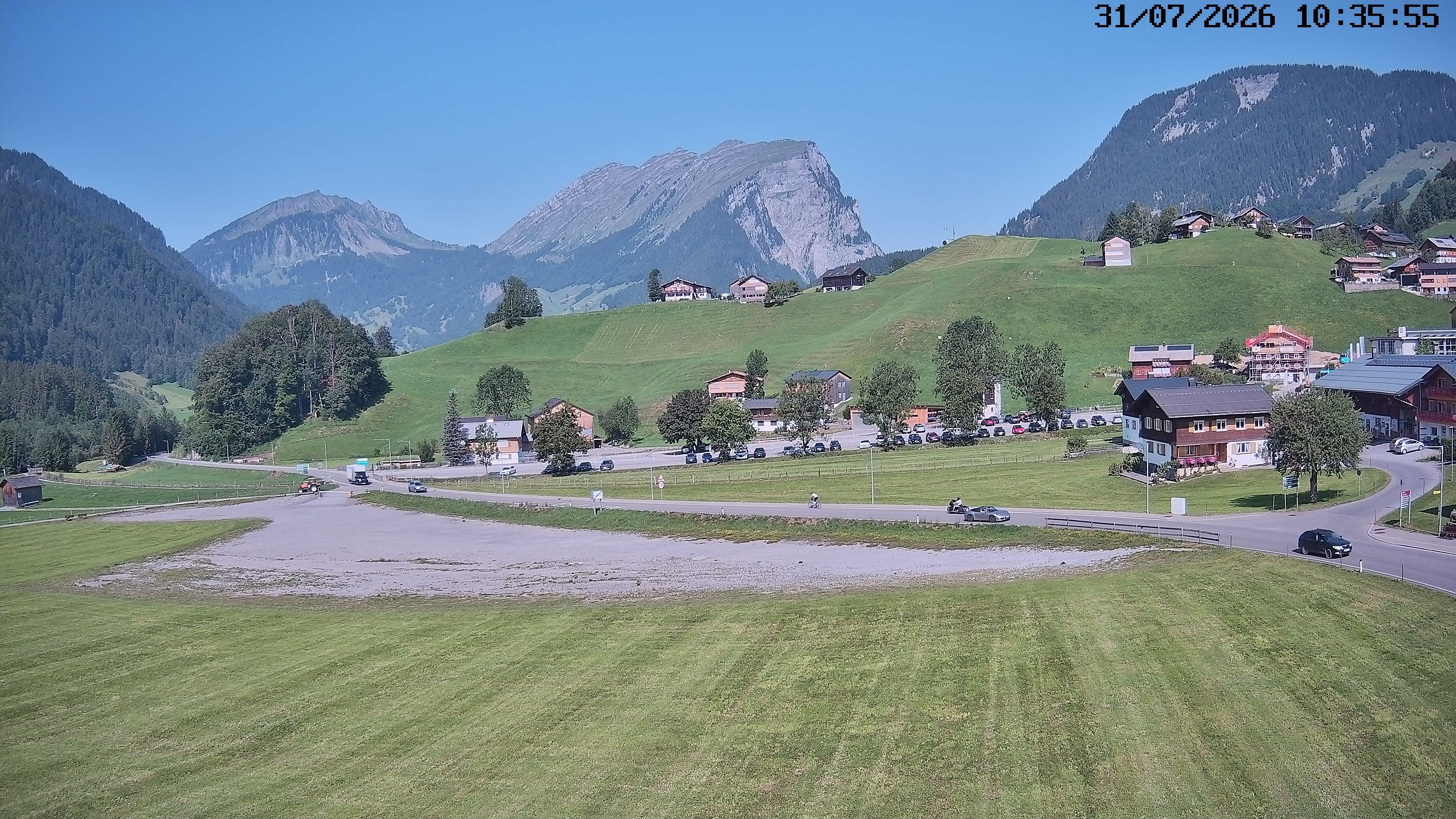 Archiv Foto Webcam Schoppernau: Ausblick Hotel Elisabeth