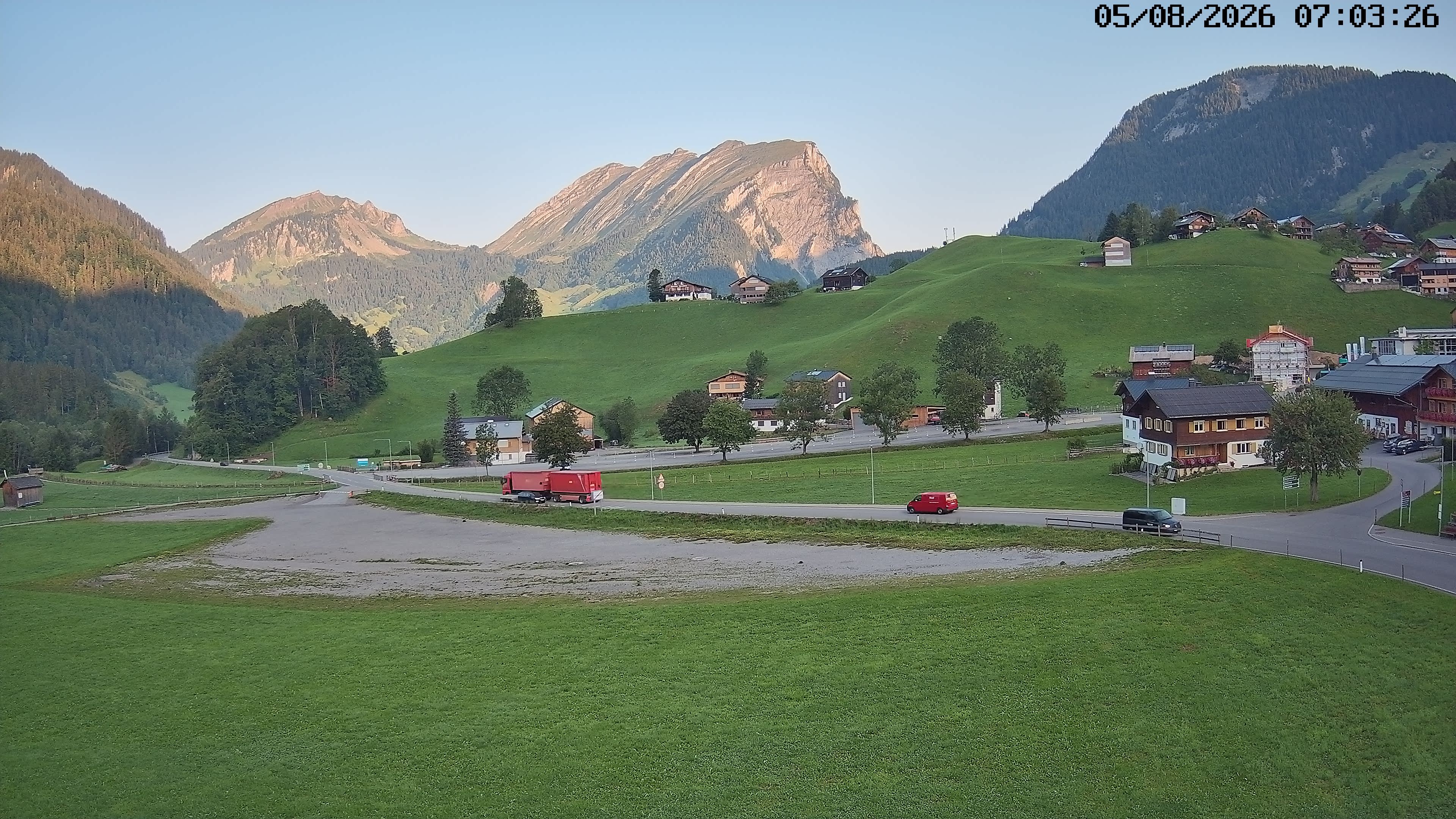 Archiv Foto Webcam Schoppernau: Ausblick Hotel Elisabeth
