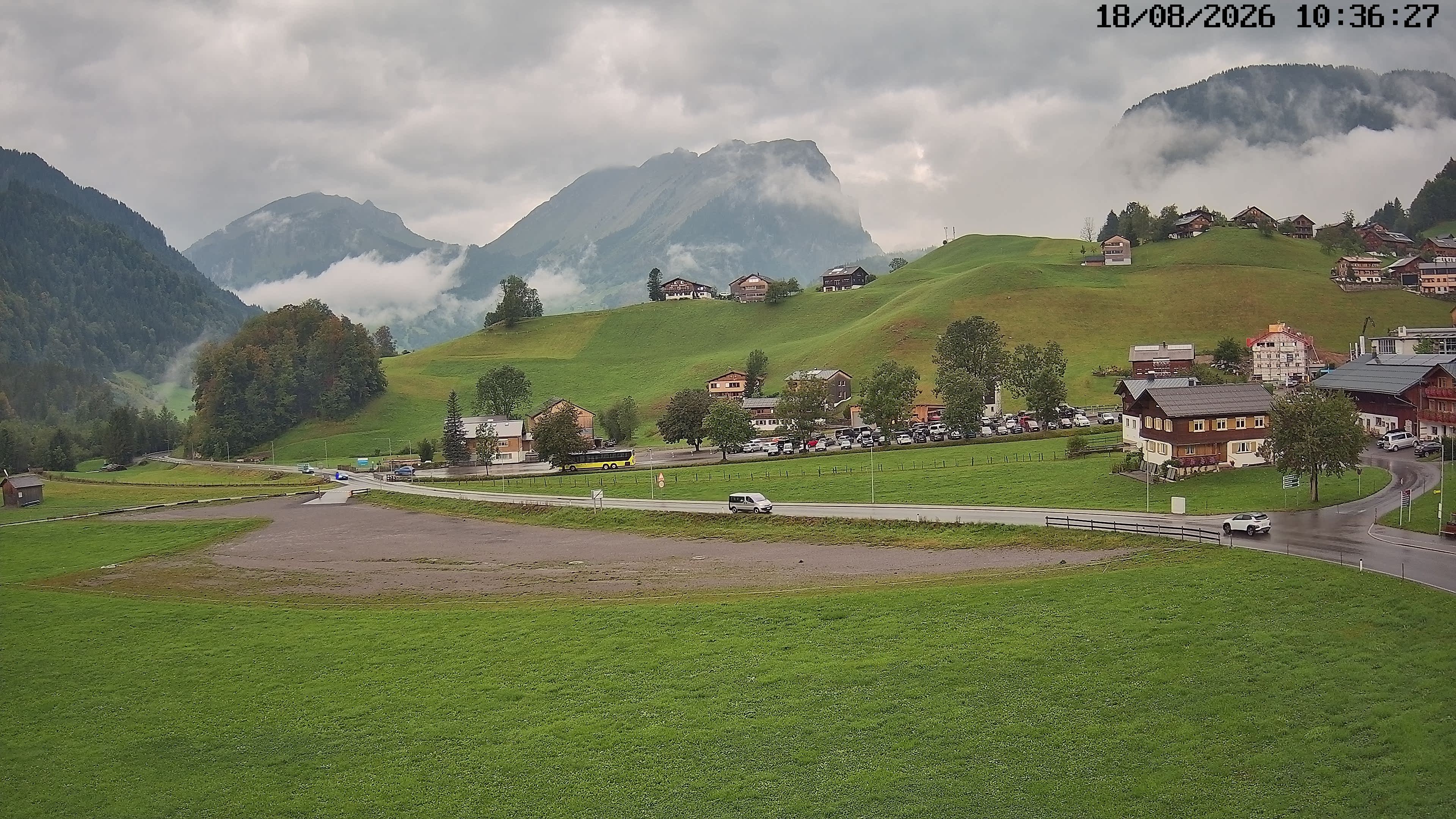 Archiv Foto Webcam Schoppernau: Ausblick Hotel Elisabeth