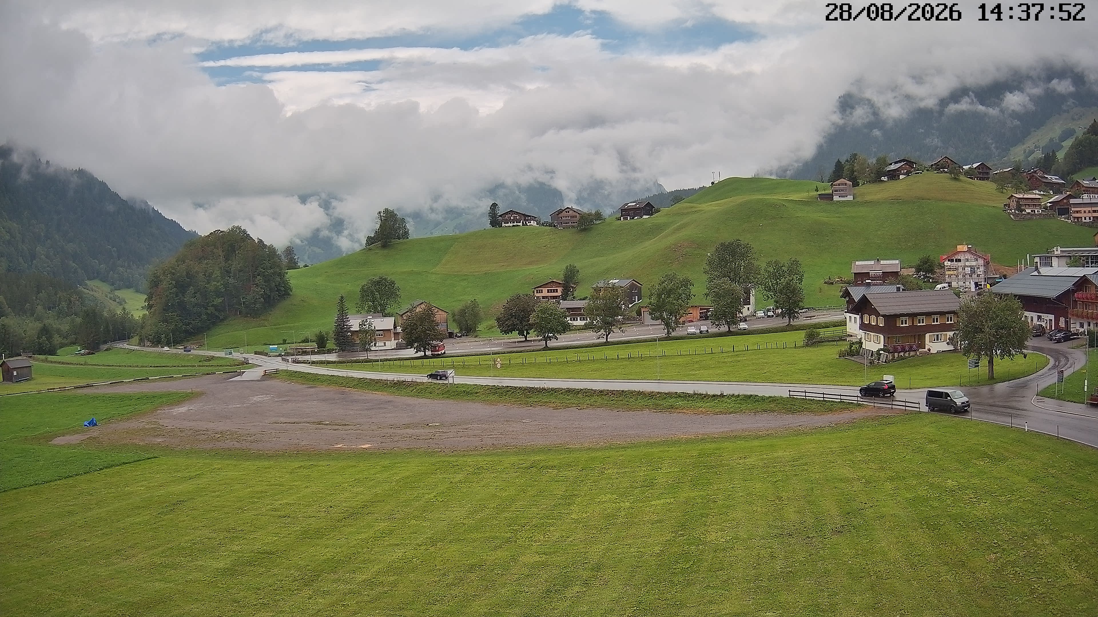 Archiv Foto Webcam Schoppernau: Ausblick Hotel Elisabeth