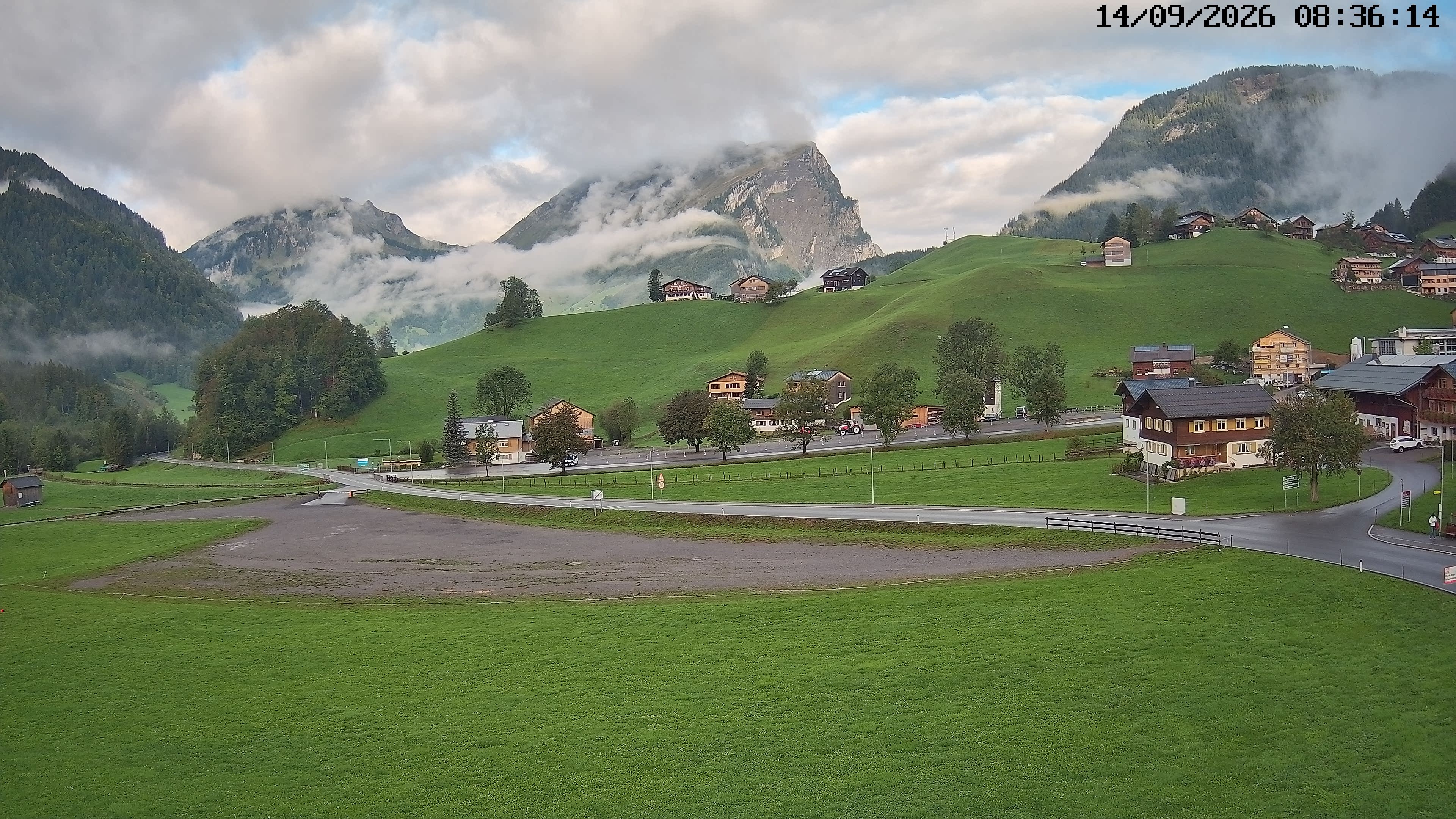 Archiv Foto Webcam Schoppernau: Ausblick Hotel Elisabeth