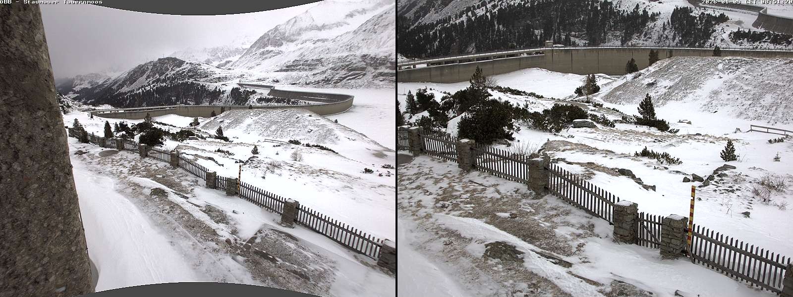 Archiv Foto Webcam Tauernmoossee - Blick auf die Staumauer