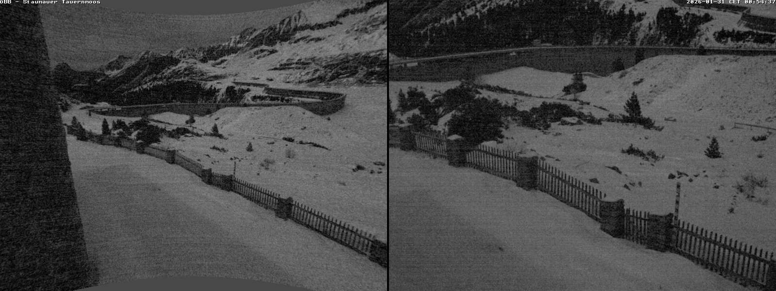 Archiv Foto Webcam Tauernmoossee - Blick auf die Staumauer