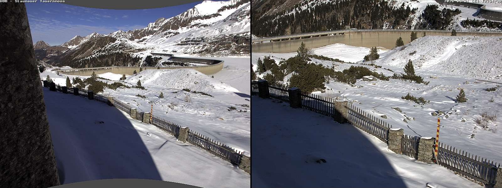 Archiv Foto Webcam Tauernmoossee - Blick auf die Staumauer