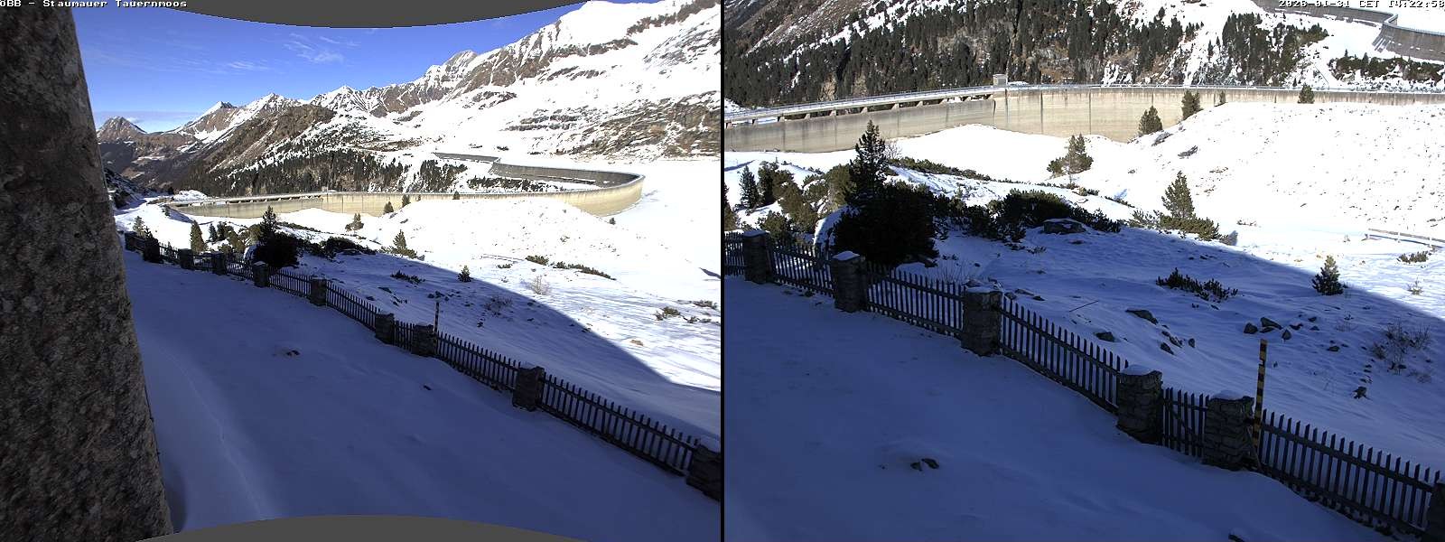 Archiv Foto Webcam Tauernmoossee - Blick auf die Staumauer