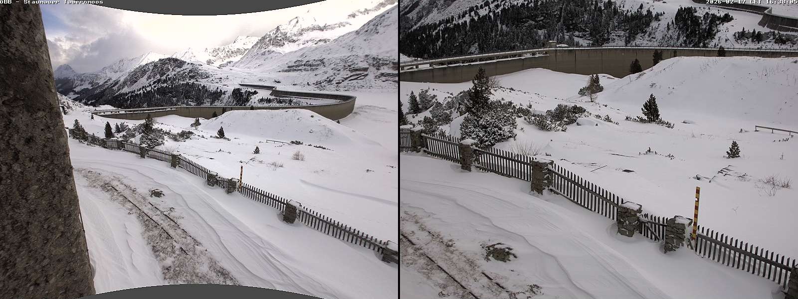 Archiv Foto Webcam Tauernmoossee - Blick auf die Staumauer