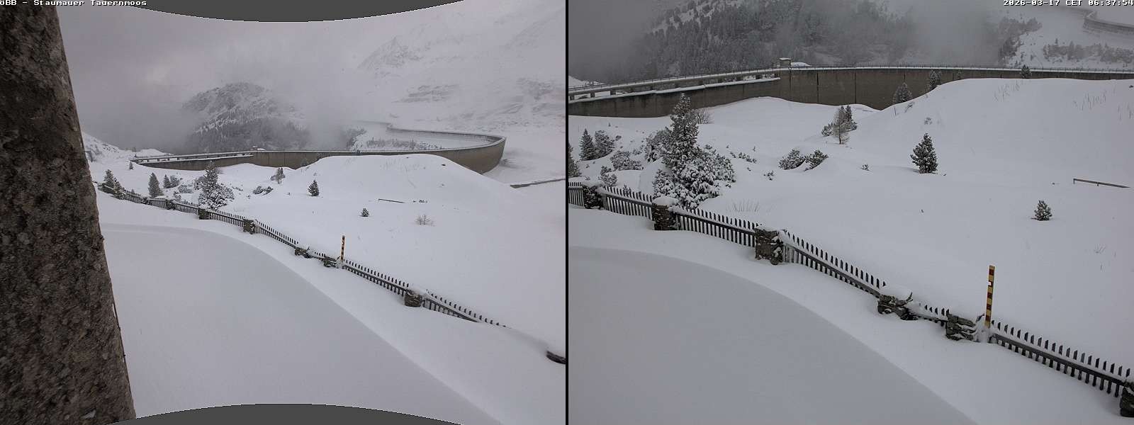 Archiv Foto Webcam Tauernmoossee - Blick auf die Staumauer