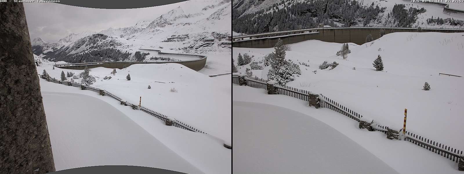 Archiv Foto Webcam Tauernmoossee - Blick auf die Staumauer