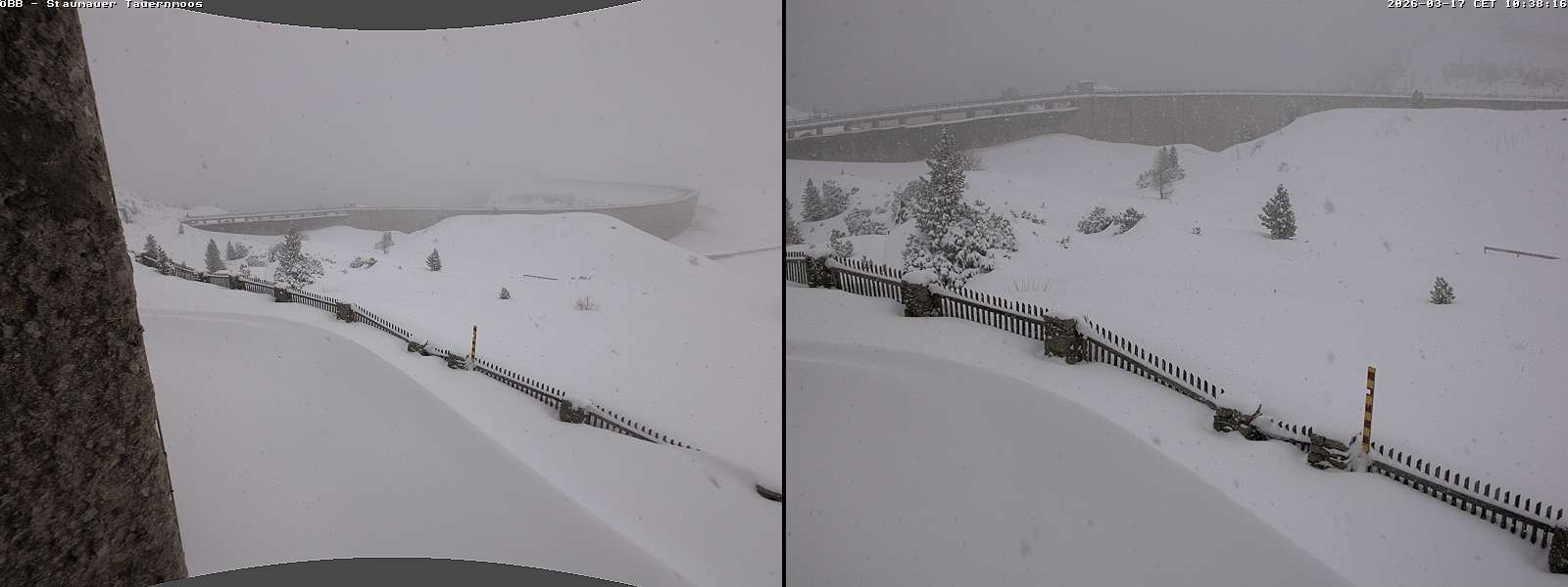 Archiv Foto Webcam Tauernmoossee - Blick auf die Staumauer