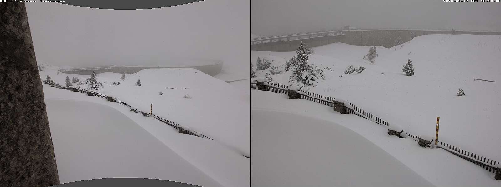 Archiv Foto Webcam Tauernmoossee - Blick auf die Staumauer