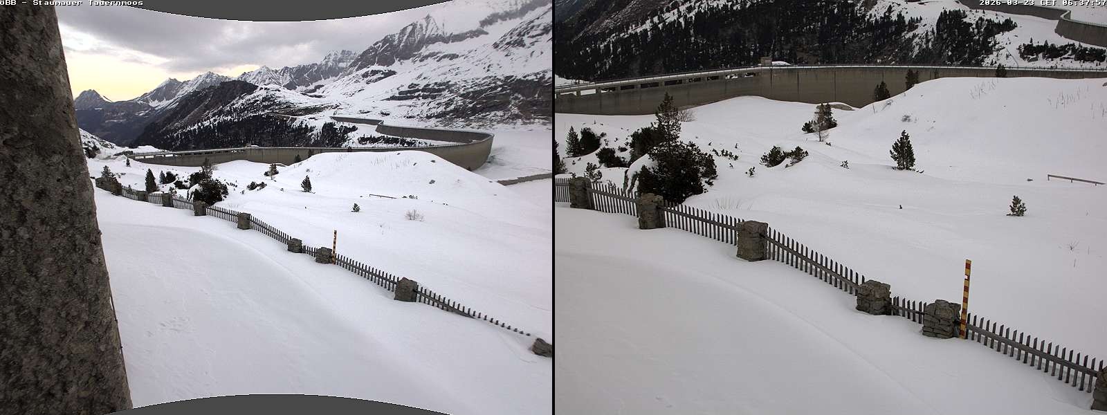 Archiv Foto Webcam Tauernmoossee - Blick auf die Staumauer