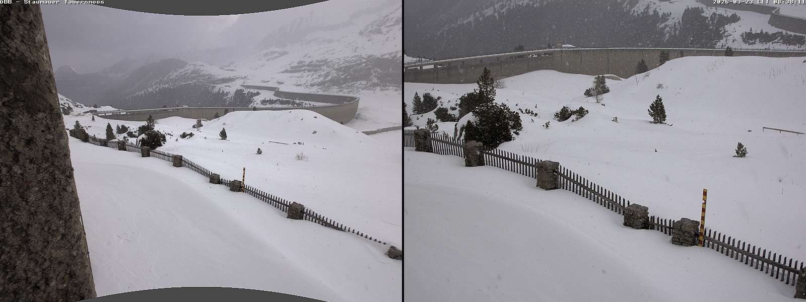 Archiv Foto Webcam Tauernmoossee - Blick auf die Staumauer