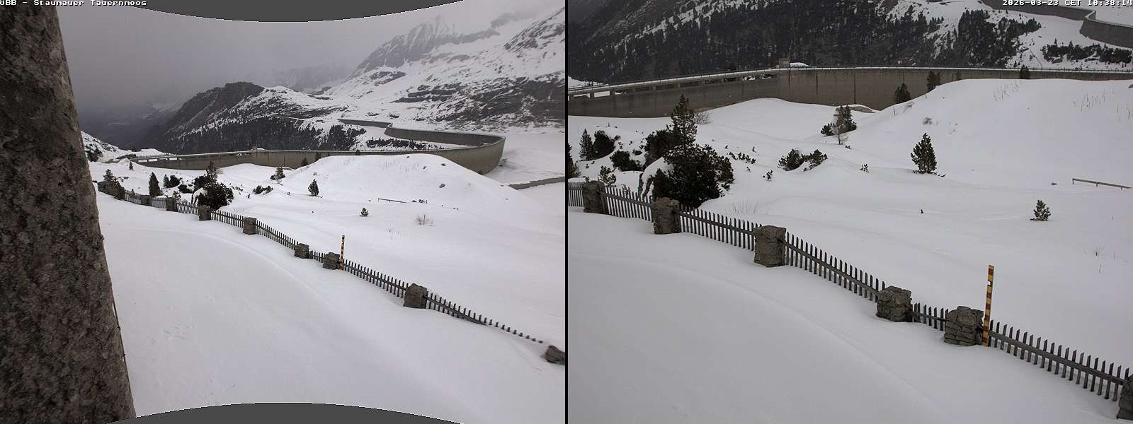 Archiv Foto Webcam Tauernmoossee - Blick auf die Staumauer