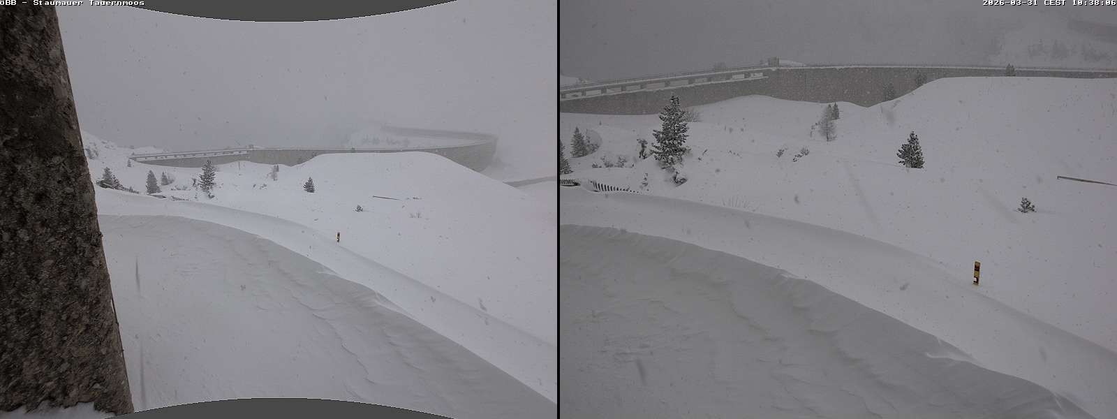 Archiv Foto Webcam Tauernmoossee - Blick auf die Staumauer