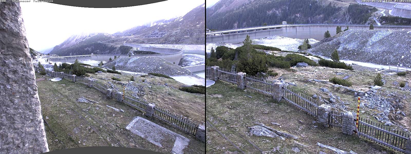 Archiv Foto Webcam Tauernmoossee - Blick auf die Staumauer