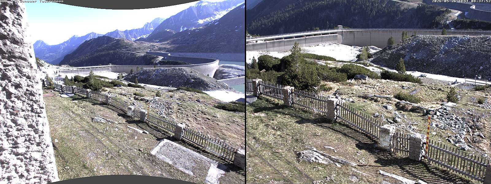 Archiv Foto Webcam Tauernmoossee - Blick auf die Staumauer