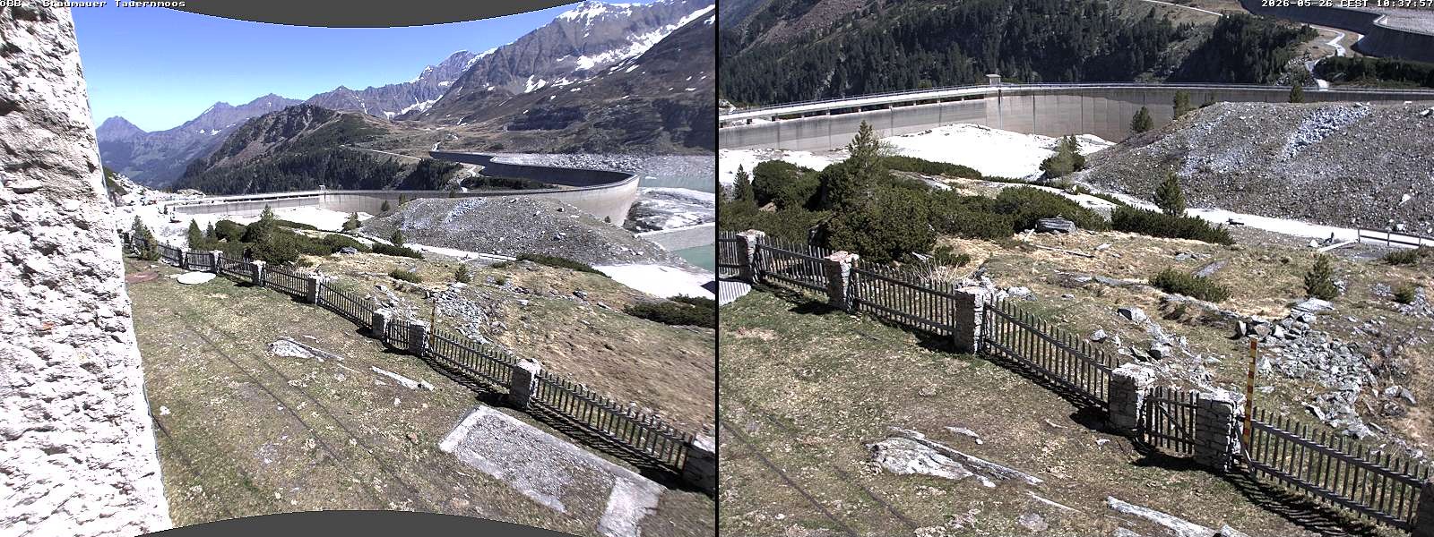 Archiv Foto Webcam Tauernmoossee - Blick auf die Staumauer