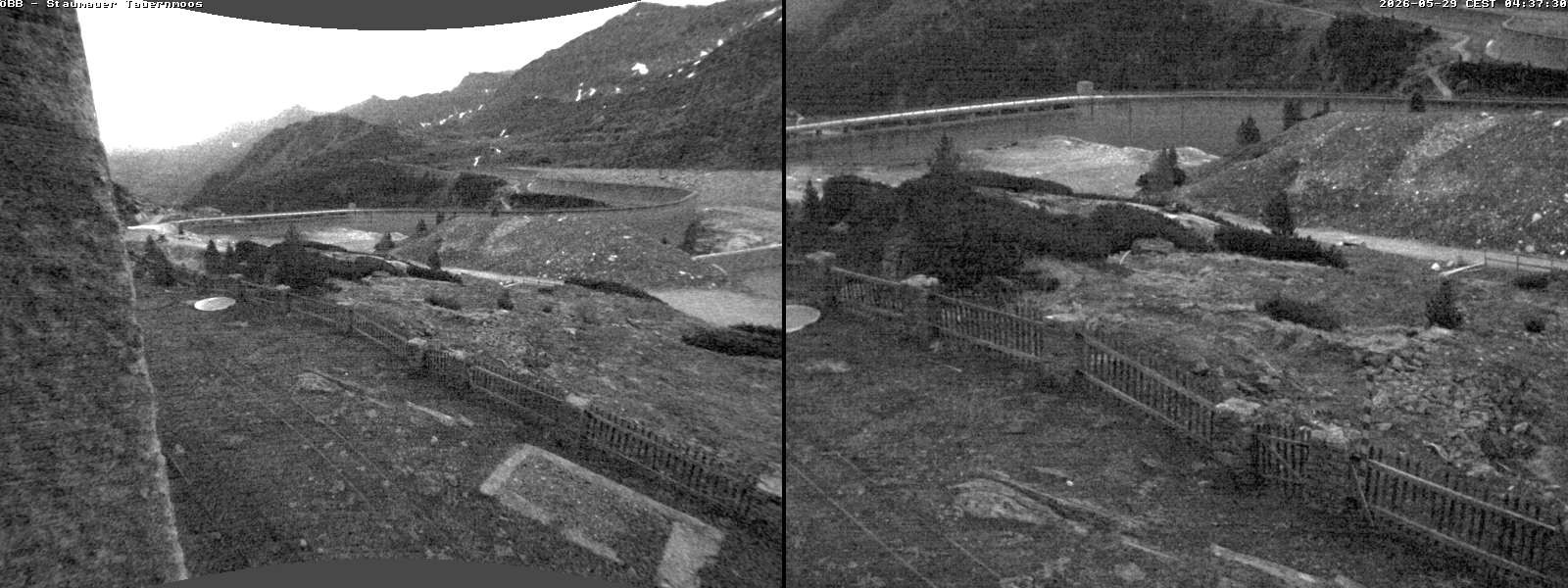Archiv Foto Webcam Tauernmoossee - Blick auf die Staumauer