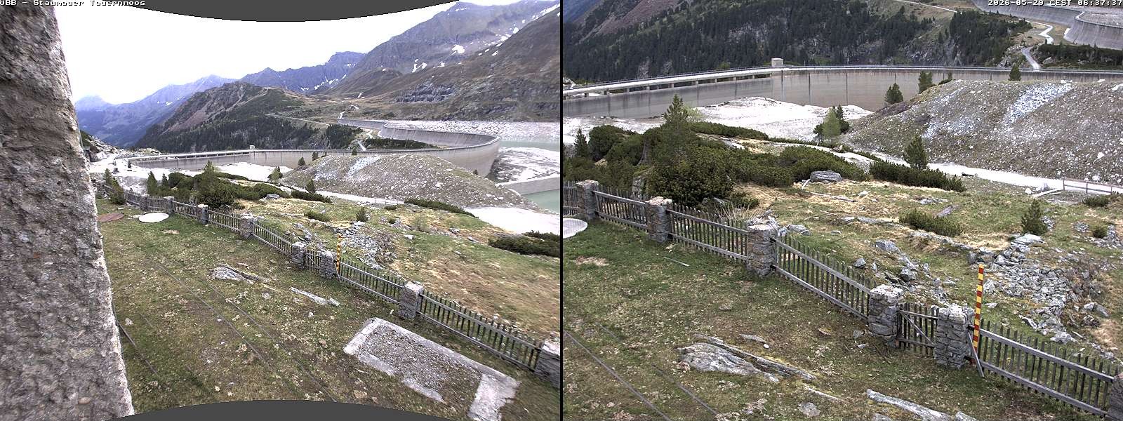 Archiv Foto Webcam Tauernmoossee - Blick auf die Staumauer