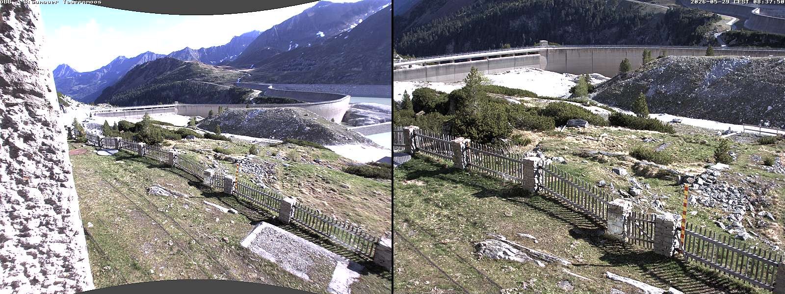 Archiv Foto Webcam Tauernmoossee - Blick auf die Staumauer