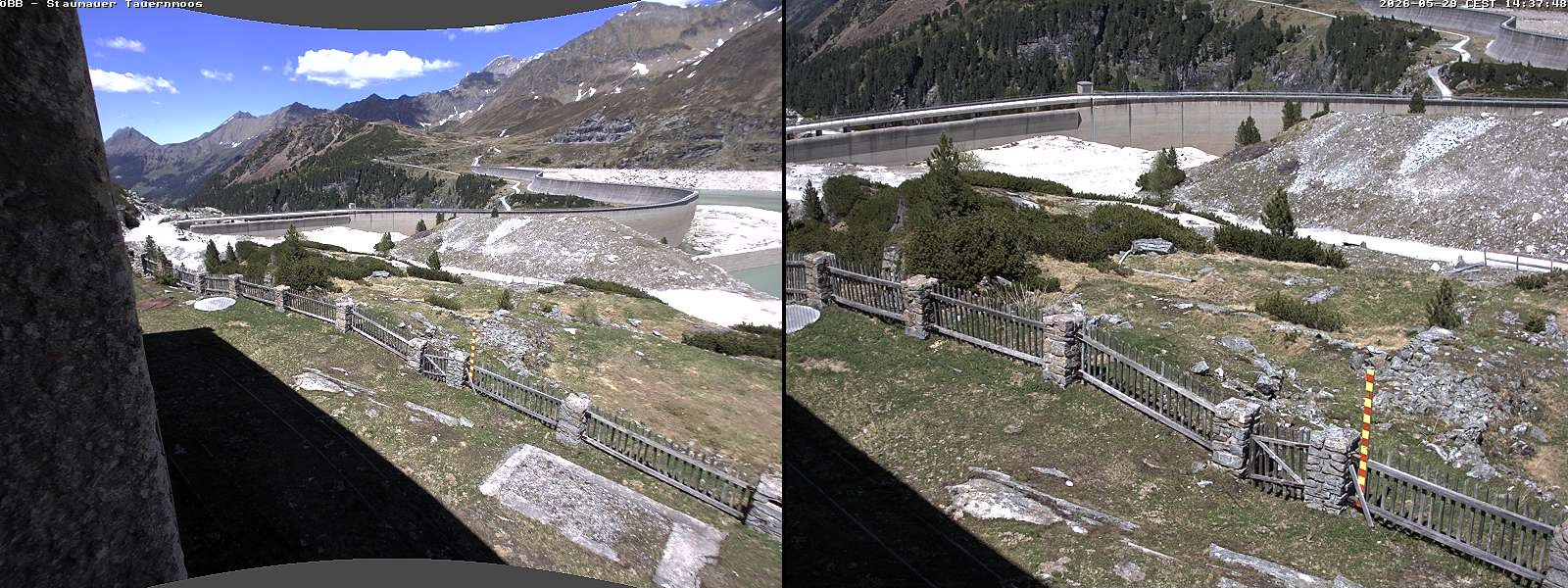 Archiv Foto Webcam Tauernmoossee - Blick auf die Staumauer